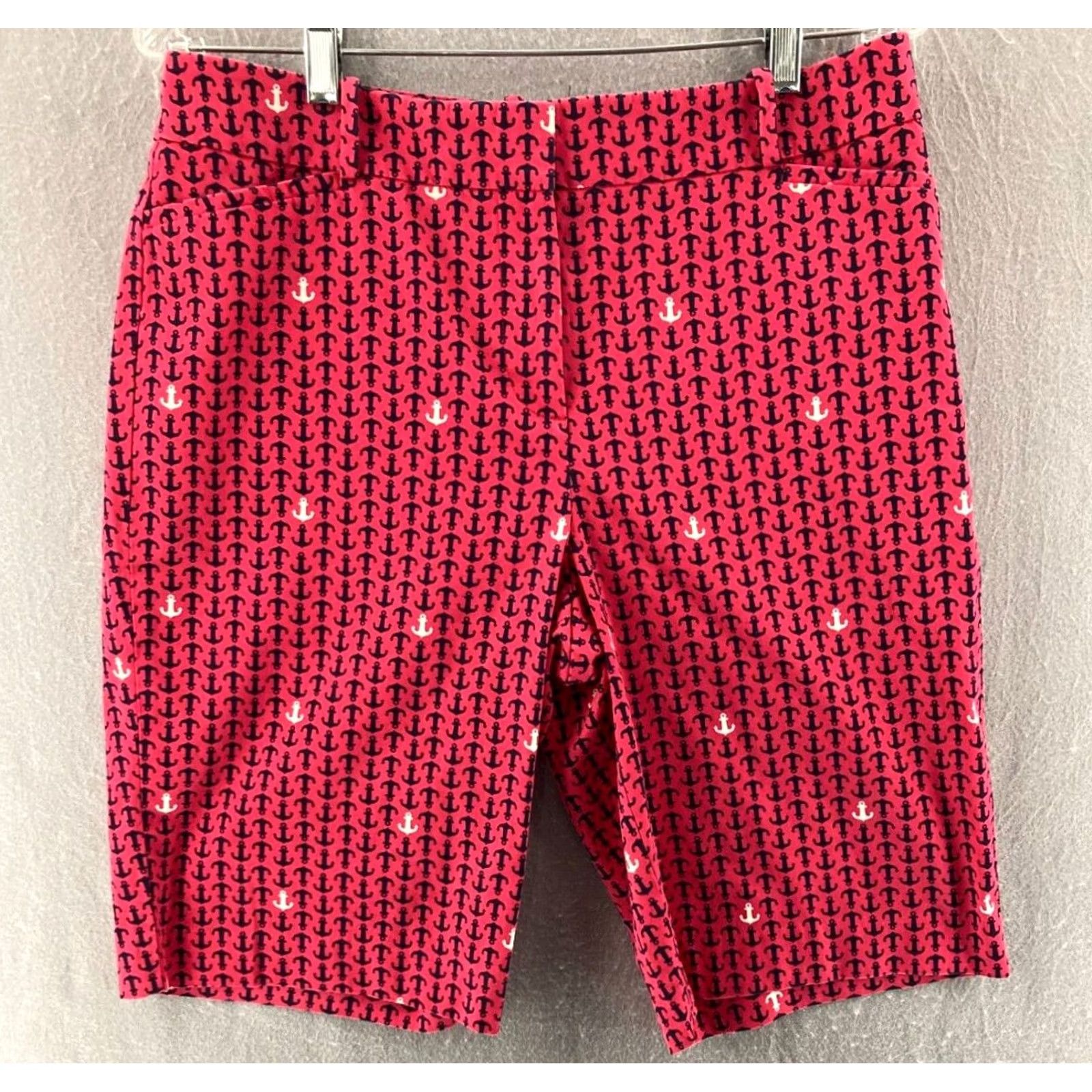 Talbots Talbots Pink Bermuda Shorts Womens 10 Beach Travel Sailboats Pattern Solid Mid Rise Comfort Size 32" / US 10 / IT 46 - 2 Thumbnail