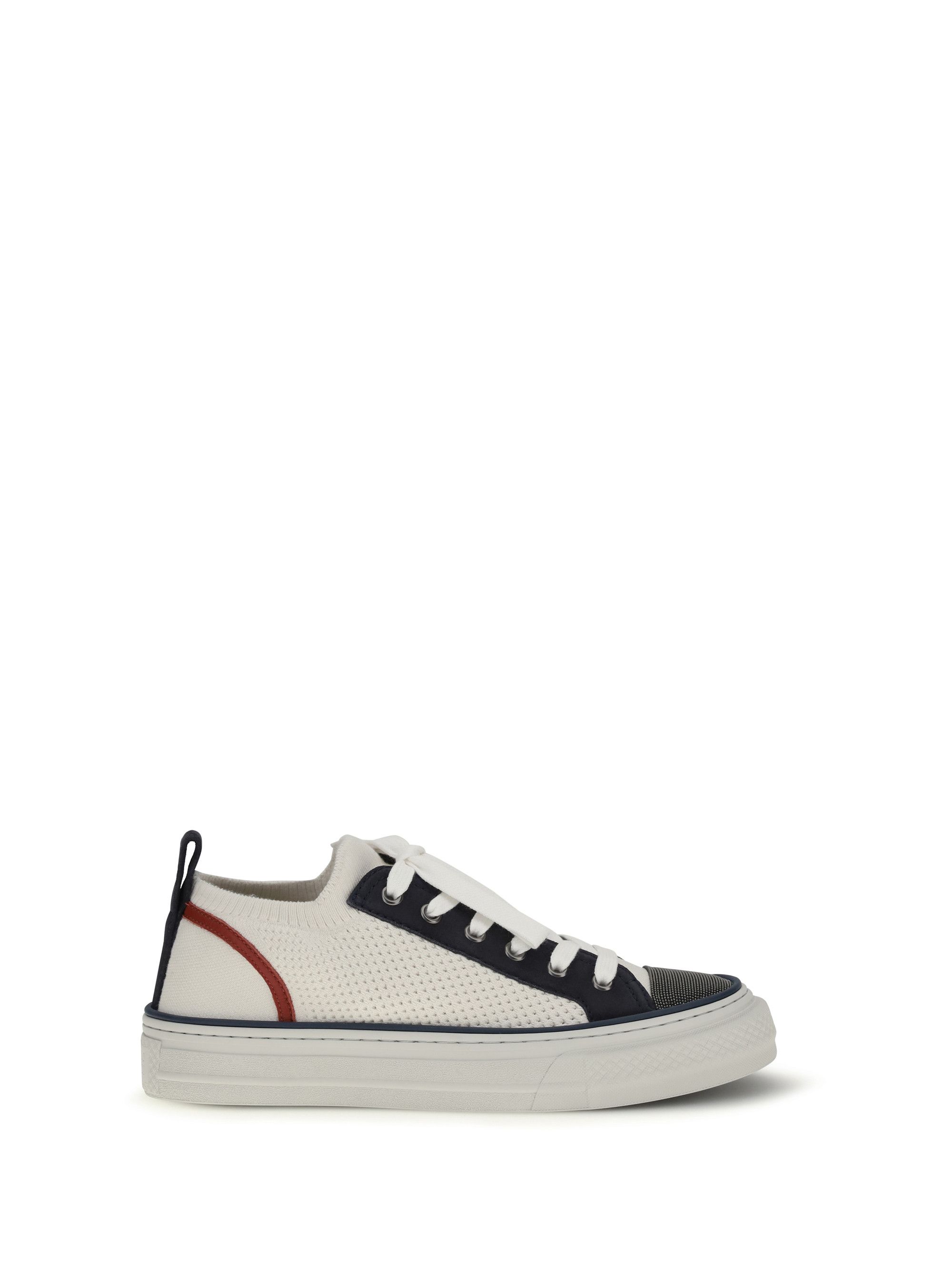 Cotton Knit And Suede Sneakers With Precious Toe, Women's (Size 6)