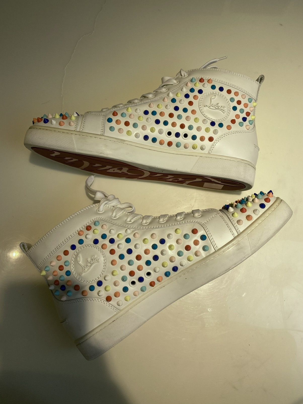 Christian Louboutin Christian Louboutin Louis Multicolor Spike Sneakers Size 44 Size US 11 / EU 44 - 8 Thumbnail