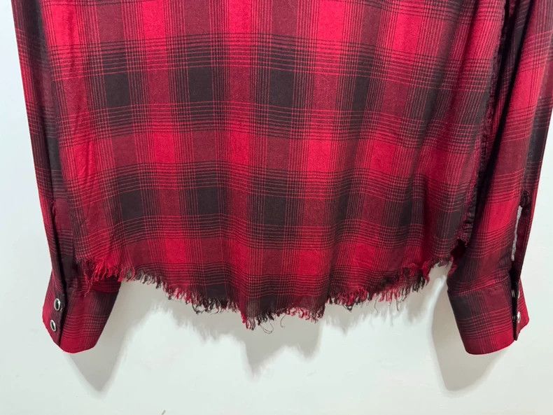 Yves Saint Laurent Saint Laurent 16SS Show Cat's Eye Black and Red Plaid Frin Size US S / EU 44-46 / 1 - 4 Thumbnail