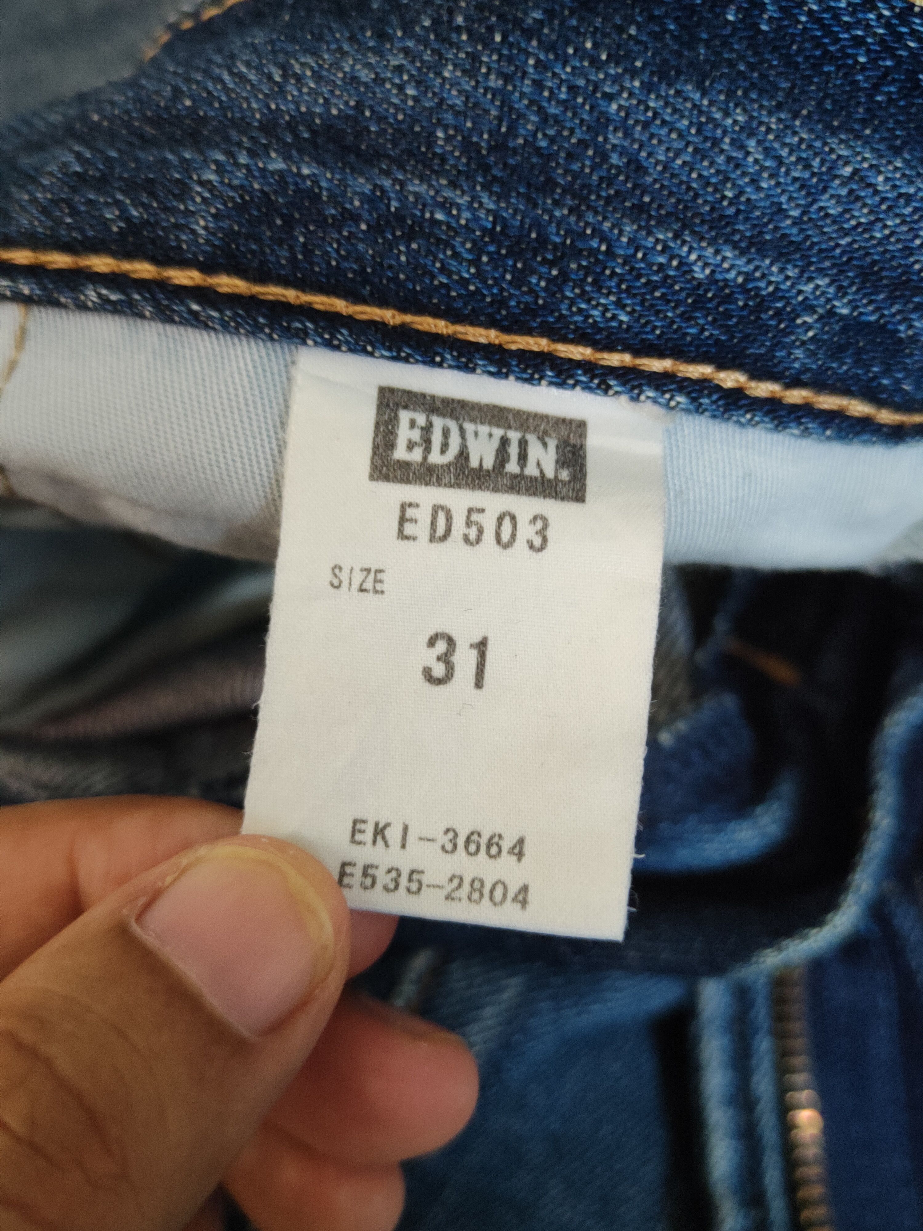 Edwin Edwin Dark Blue Distressed Ripped Jeans #S2147 Size US 32 / EU 48 - 18 Thumbnail
