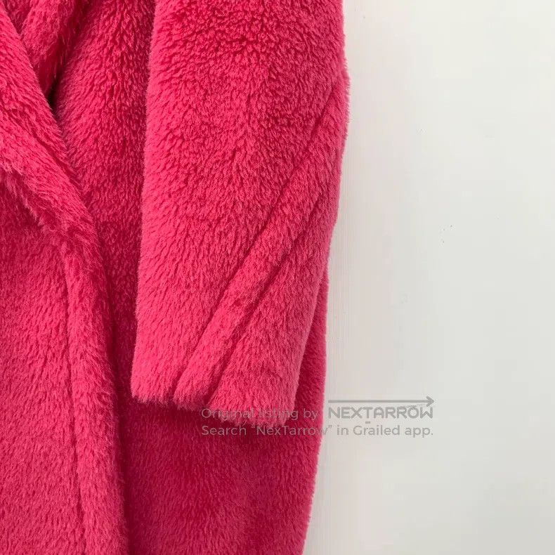 Max Mara Max Mara Pink Teddy Alpaca Wool Collar Double Breasted Lon Size XS / US 0-2 / IT 36-38 - 4 Thumbnail