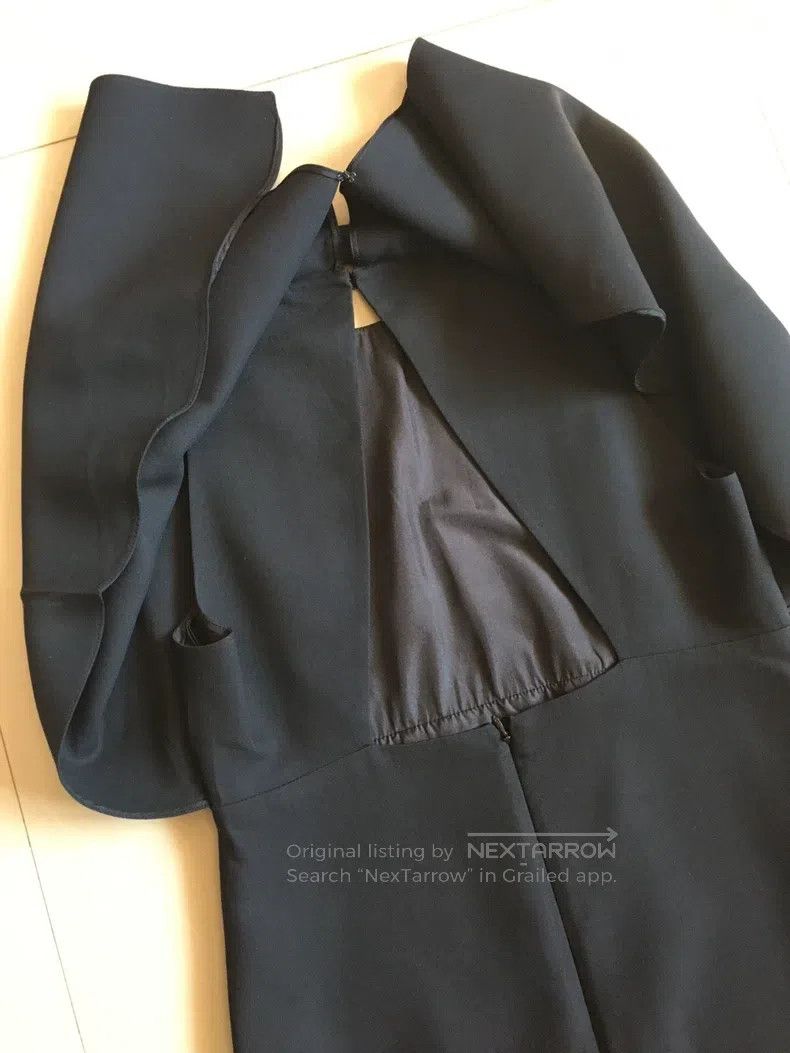 Valentino Valentino Black silk wool blend dres Size L / US 10 / IT 46 - 6 Thumbnail