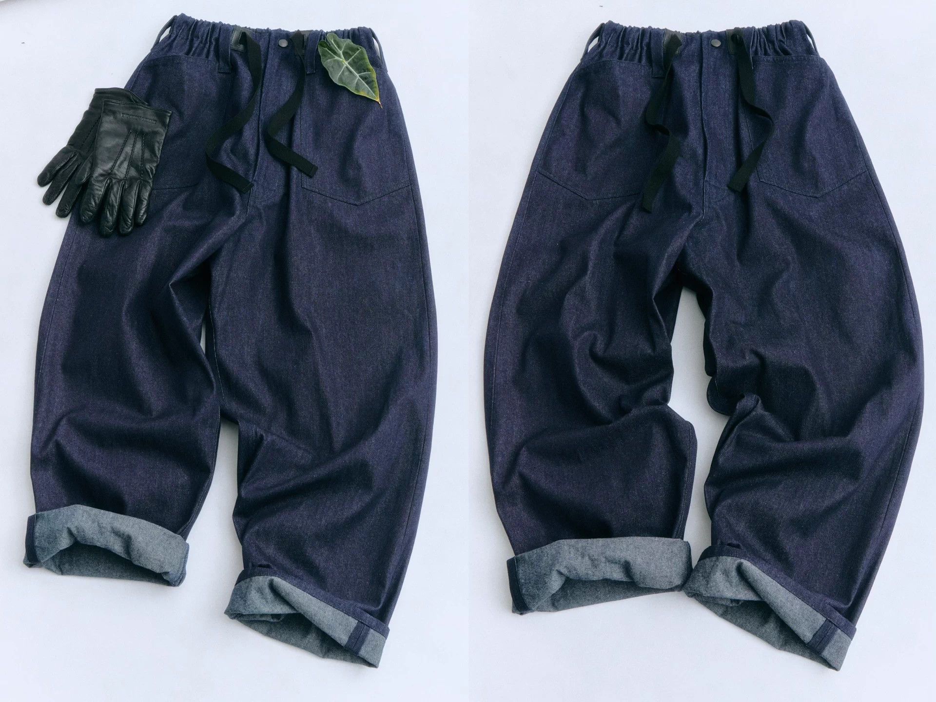 Other YUKIO SATO Navy Denim Wide Leg Sato Pants Size US 30 / EU 46 - 8 Thumbnail