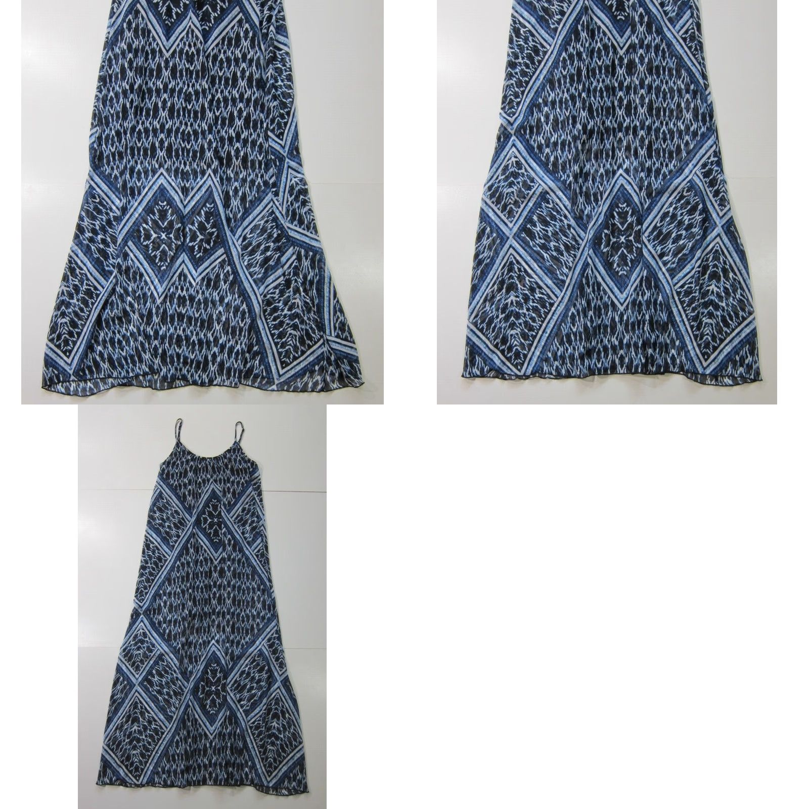 Express Express Blue White Sheer Lined Spaghetti Strap Long Maxi Dress Women Small Size S / US 4 / IT 40 - 8 Thumbnail