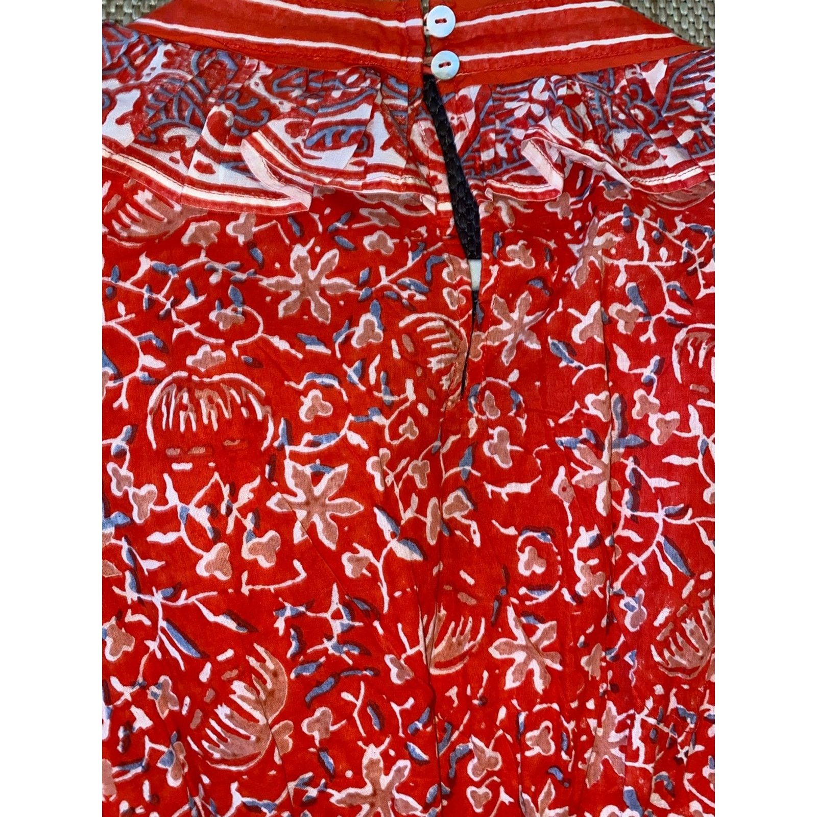 Cleobella New $218 Cleobella Blair RWB Boho Block Print Dress L Size L / US 10 / IT 46 - 15 Thumbnail