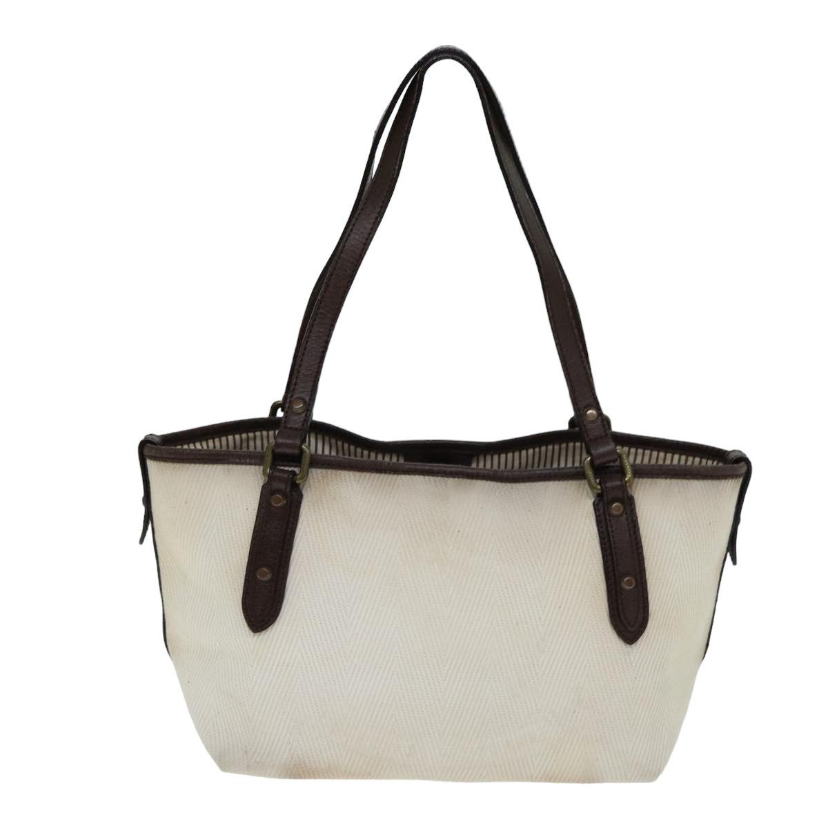 Burberry White Canvas Tote Bag (Pre-Owned) Size ONE SIZE - 1 Thumbnail