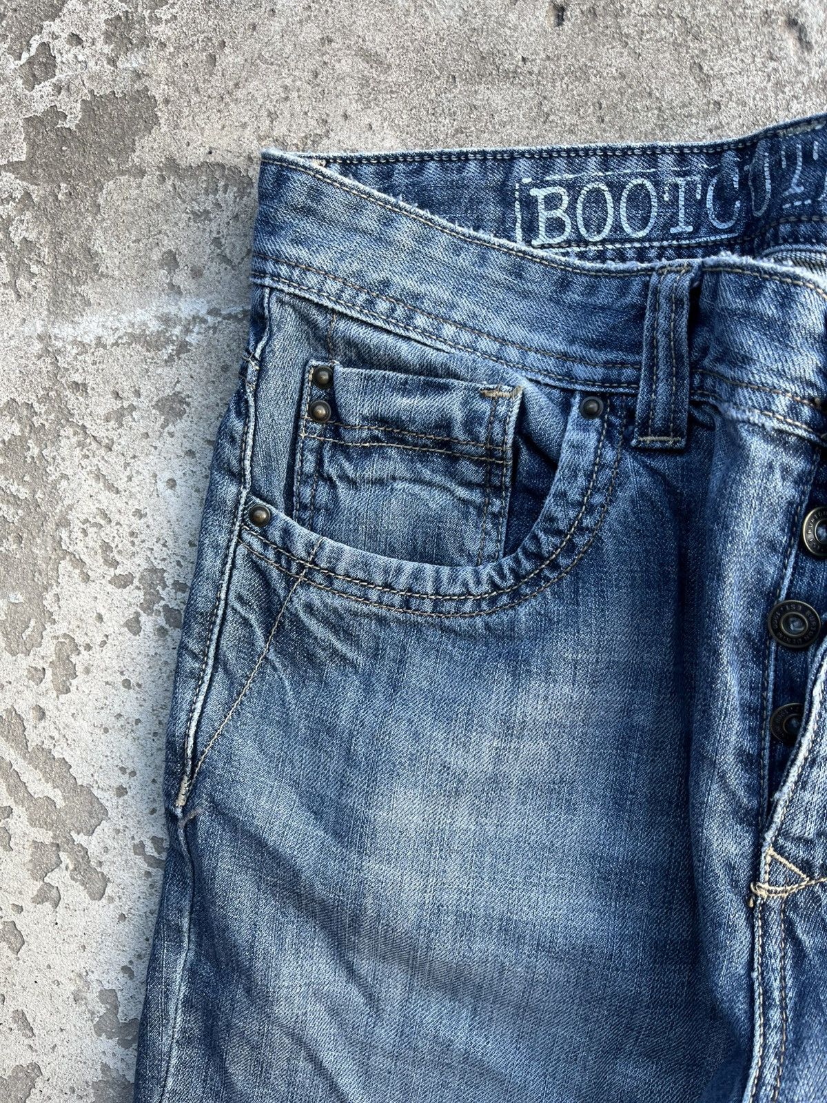 20471120 × If Six Was Nine × Le Grande Bleu (L.G.B.) Jeans Dirty Pants Faded Crash Denim Thrashed Y2K Distressed Size US 34 / EU 50 - 4 Thumbnail