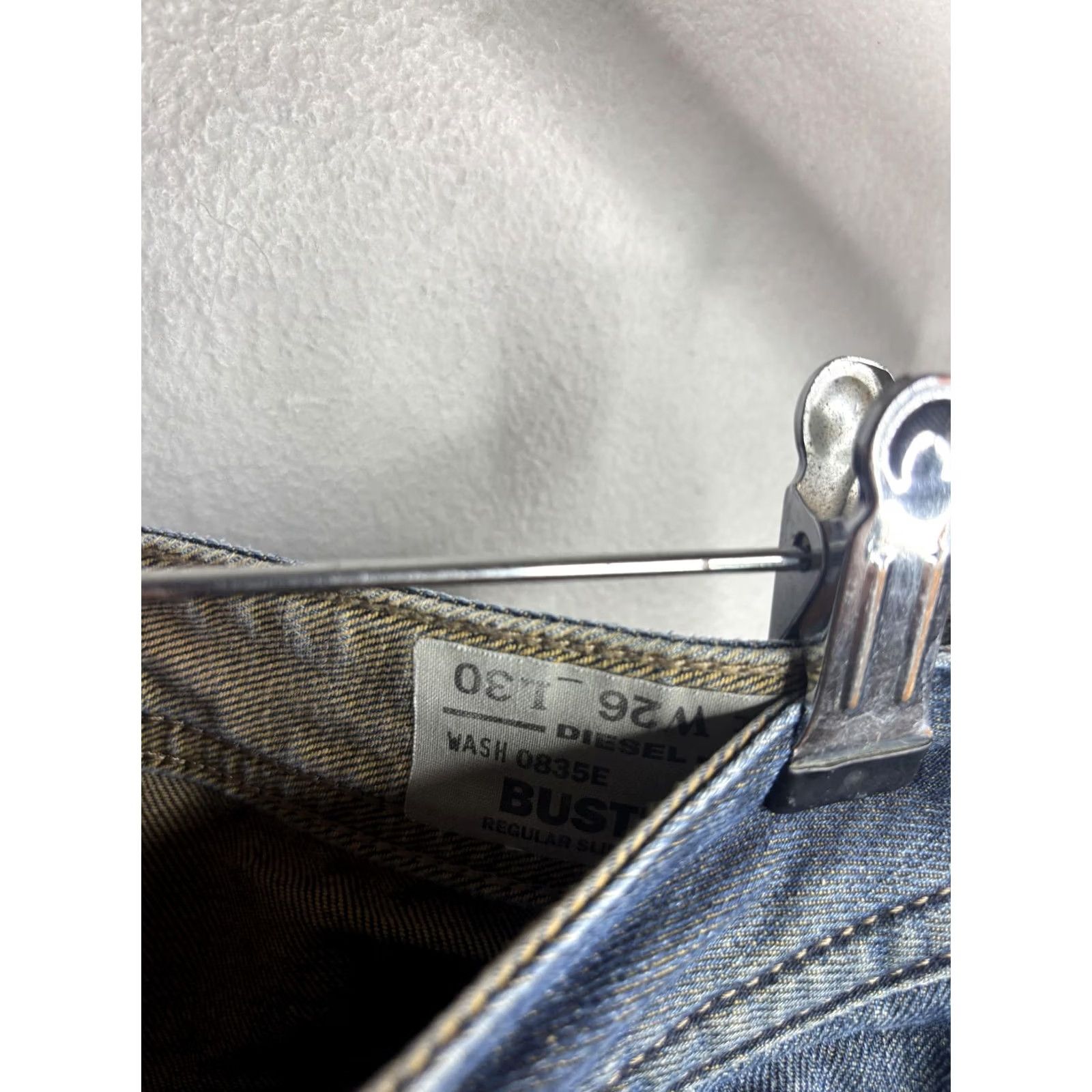 Diesel Diesel Buster Jeans Mens 26x30 Blue Medium Wash Slim Tapered Distressed Denim Size US 26 / EU 42 - 4 Thumbnail
