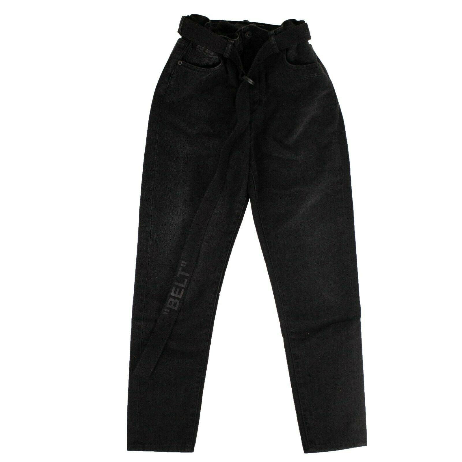 Off-White NWT OFF WHITE c/o VIRGIL ABLOH Black Belted Skinny Jeans 