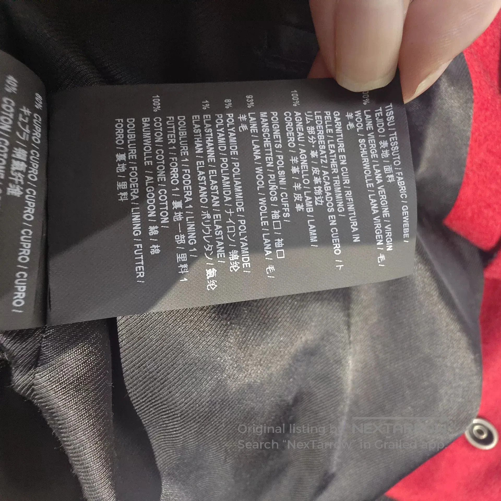 Saint Laurent Paris Saint Laurent Red Black Leather Accent Jacket. Size US M / EU 48-50 / 2 - 5 Thumbnail