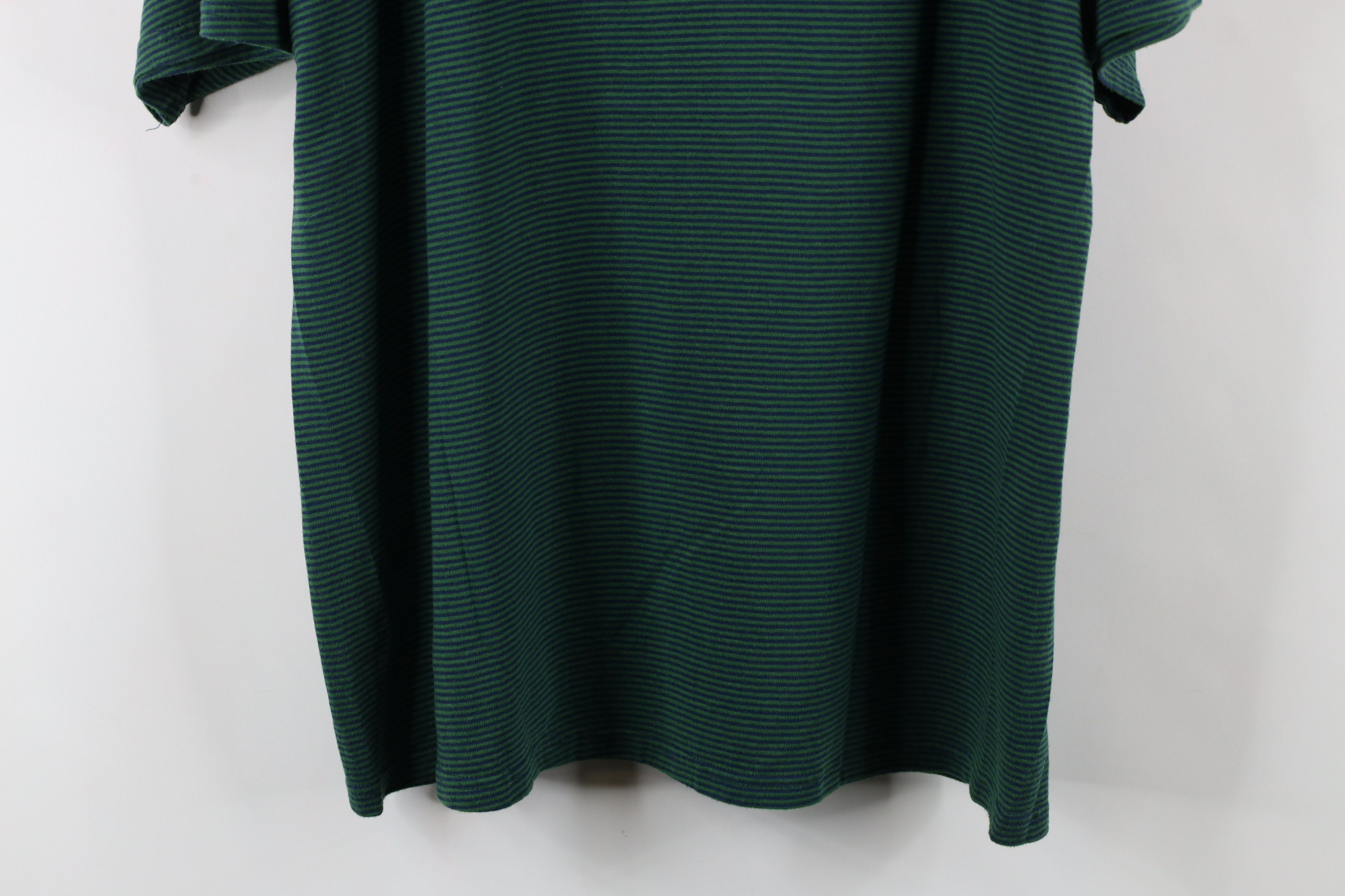 Vintage Vintage 90s Streetwear Striped Short Sleeve T-Shirt Green Size US L / EU 52-54 / 3 - 10 Thumbnail