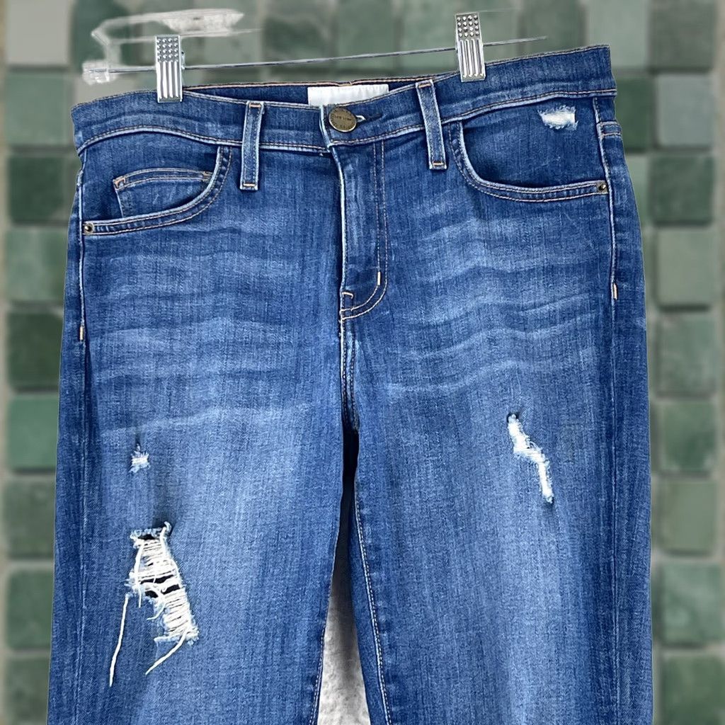 Vintage Current/Elliott Jeans Womens Size 28 Blue High Waist Skinny Distressed Stiletto Denim Regular Size 28" / US 6 / IT 42 - 1 Thumbnail