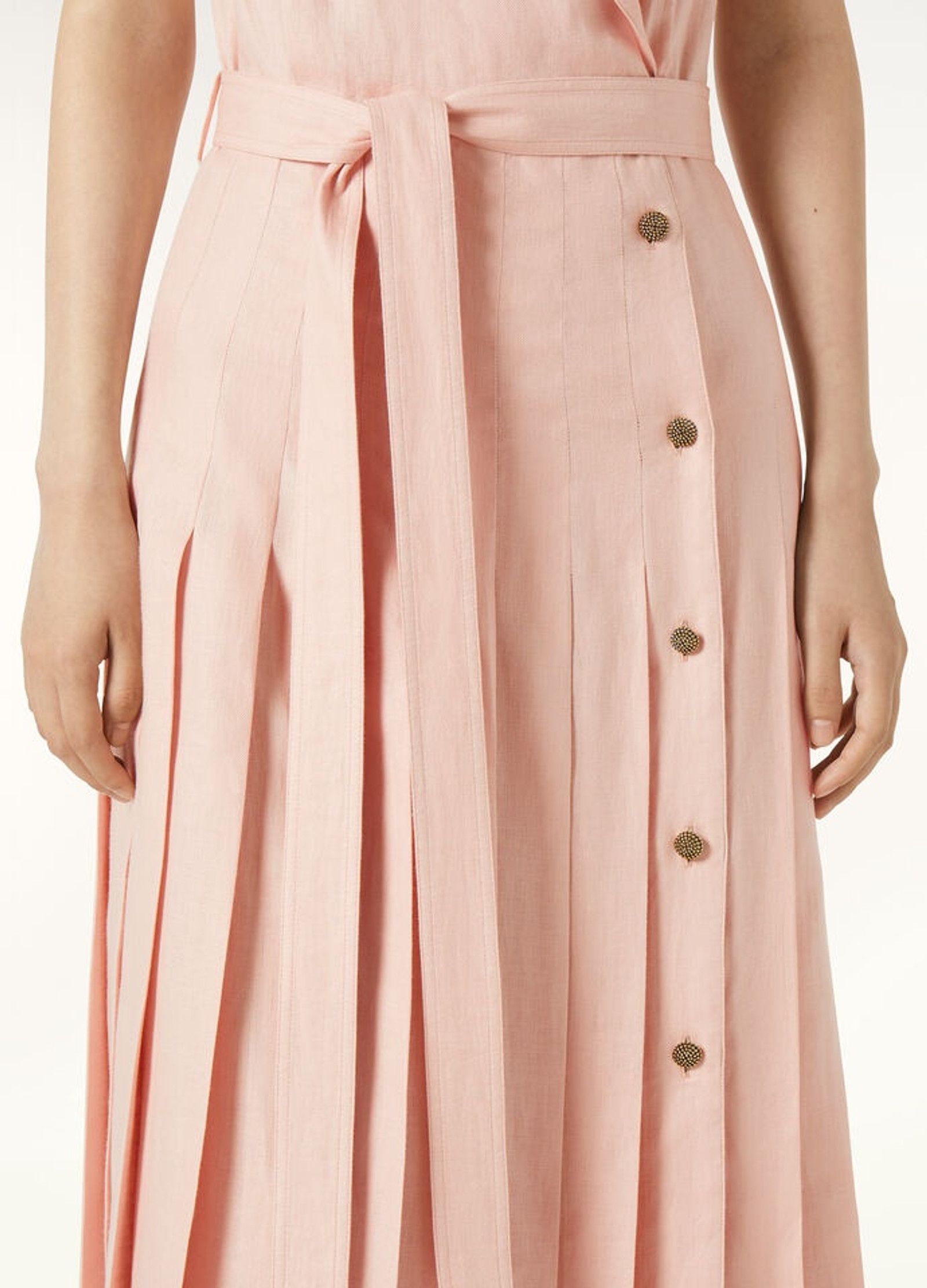 Loro Piana o1srvl11e0526 FAP0308 Bryce Midi Dress in Pink Size XS / US 0-2 / IT 36-38 - 3 Thumbnail