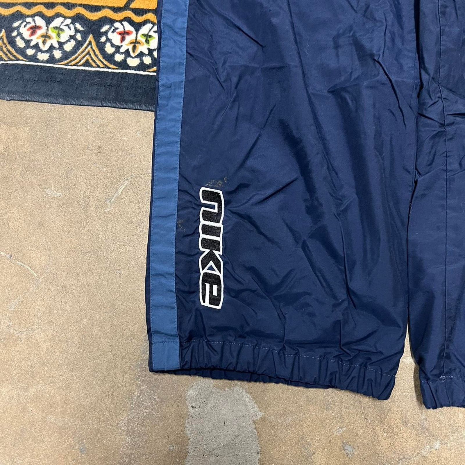 Nike Navy blue Nike TrackPants size medium baggy stripe y2k skate Size US 34 / EU 50 - 3 Thumbnail