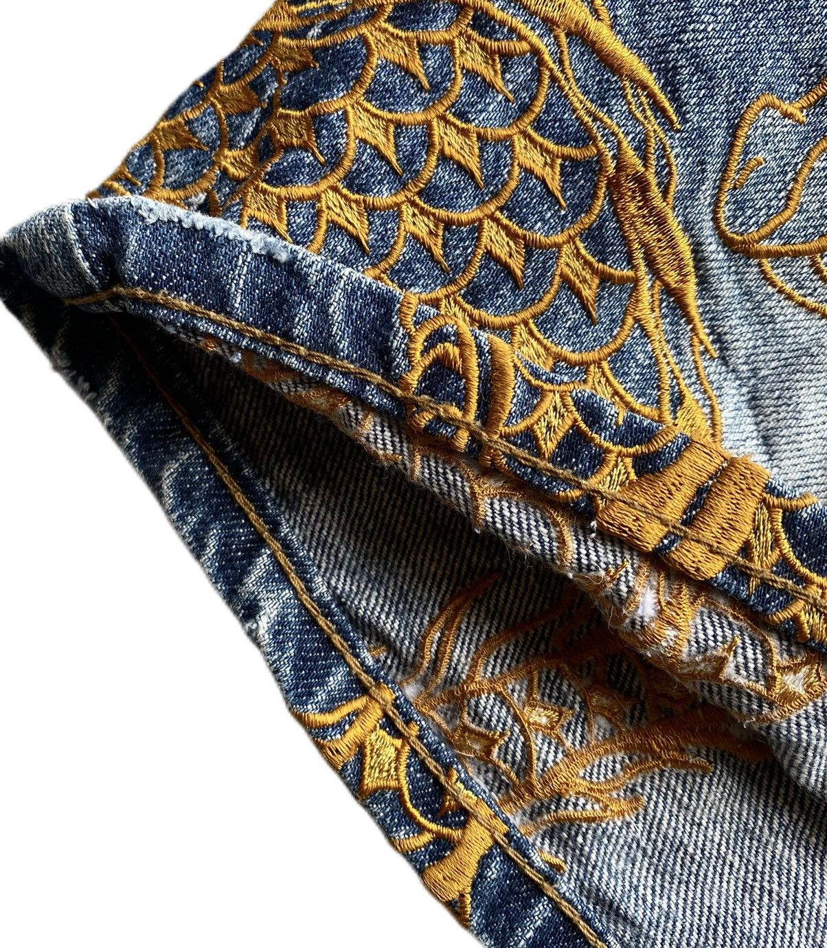 Japanese Brand × Kamakura ❌SOLD OUT❌ KARAKURI TAMASHI Sukajan Embroidery Dragon Pants. Size US 38 / EU 54 - 6 Thumbnail