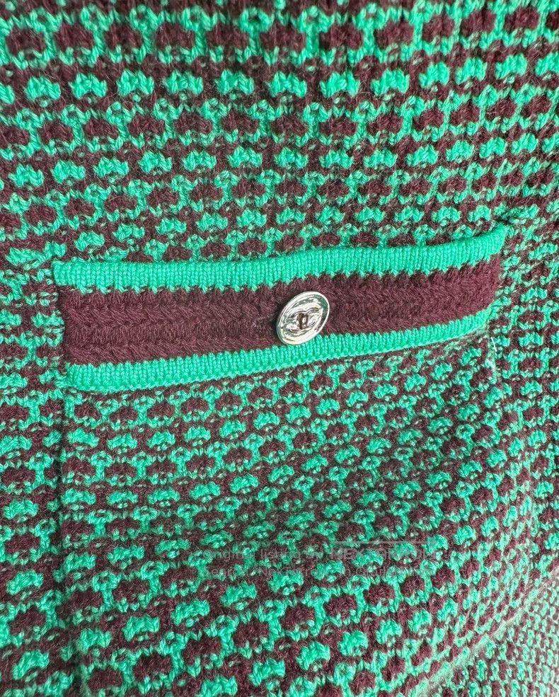 Chanel Chanel 23A green round-neck cashmere knitted dress Size XS / US 0-2 / IT 36-38 - 7 Thumbnail