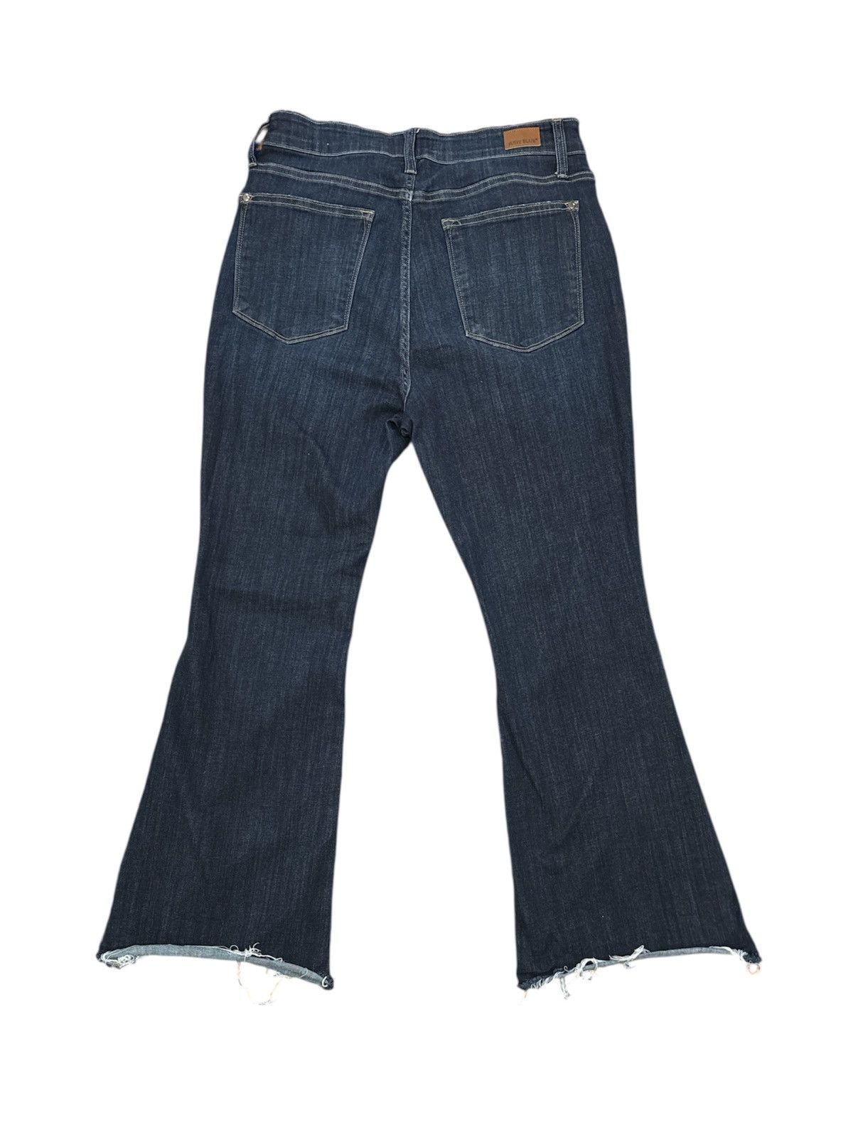 Judy Blue Judy Blue Women’s Flare Jeans Dark Wash Raw Hem Size 14w Size 36" / US 14 / IT 50 - 5 Thumbnail