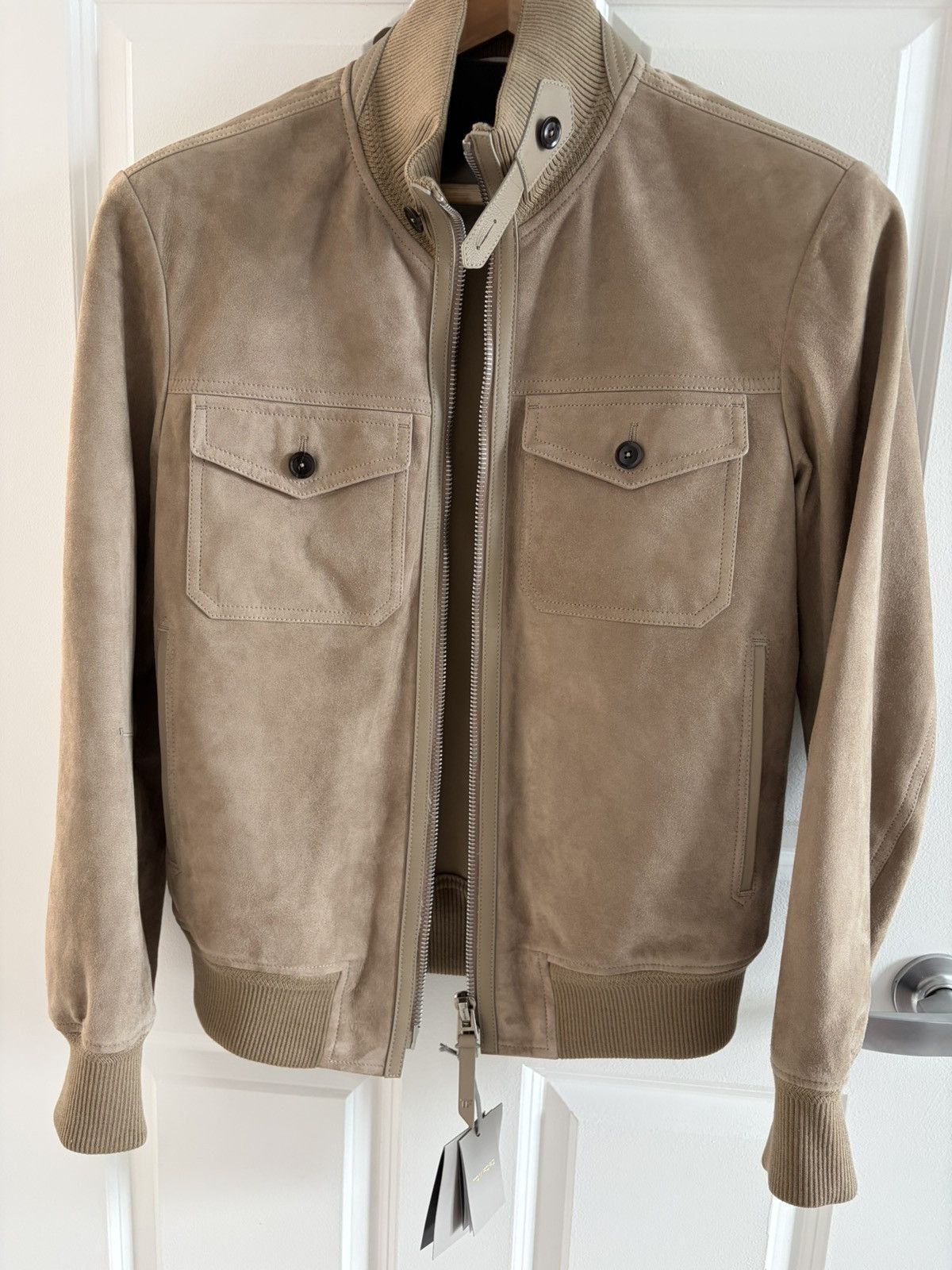 Tom Ford Tom Ford Suede Pocket Bomber Jacket 52 LBS060 LMS020S25 Size US L / EU 52-54 / 3 - 1 Thumbnail
