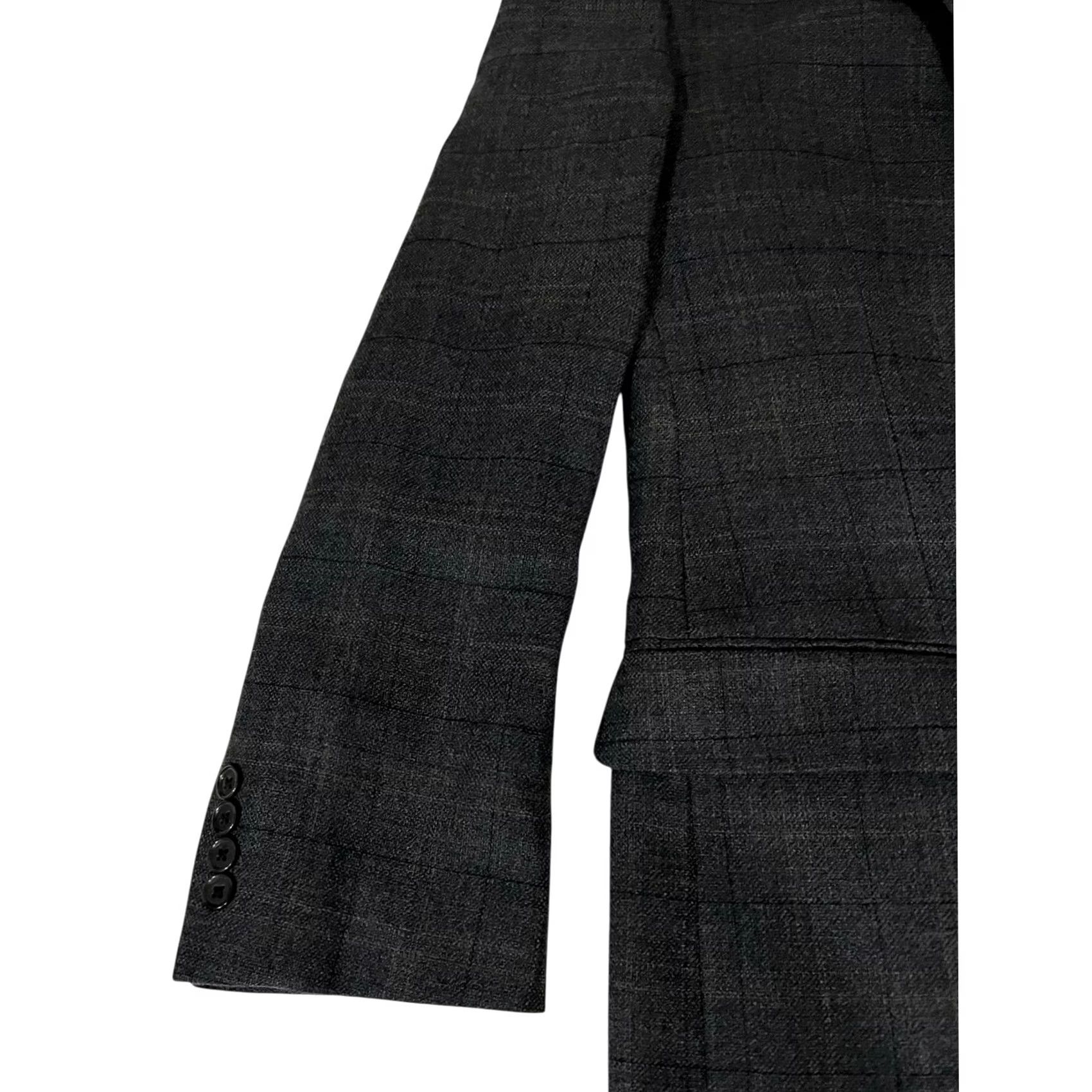 Calvin Klein Calvin Klein Wool Sport Coat Blazer Size 40L Mens Gray Plaid Windowpane Jacket Blazer Wool Sport Coat Mens 40L Gray Windowpane Plaid Calvin Klein Size 40R - 3 Thumbnail