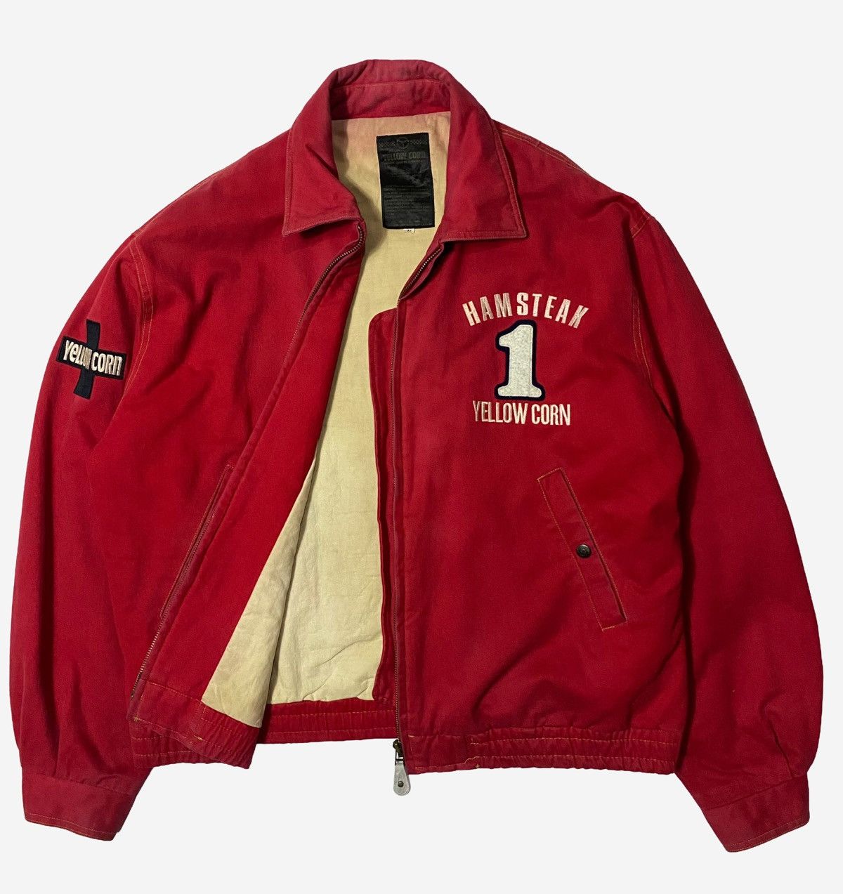 YELLOW CORN (1996) Historical Hamsteak 1 Yellow Corn Faded Jacket Boxy💥 Size US M / EU 48-50 / 2 - 5 Thumbnail