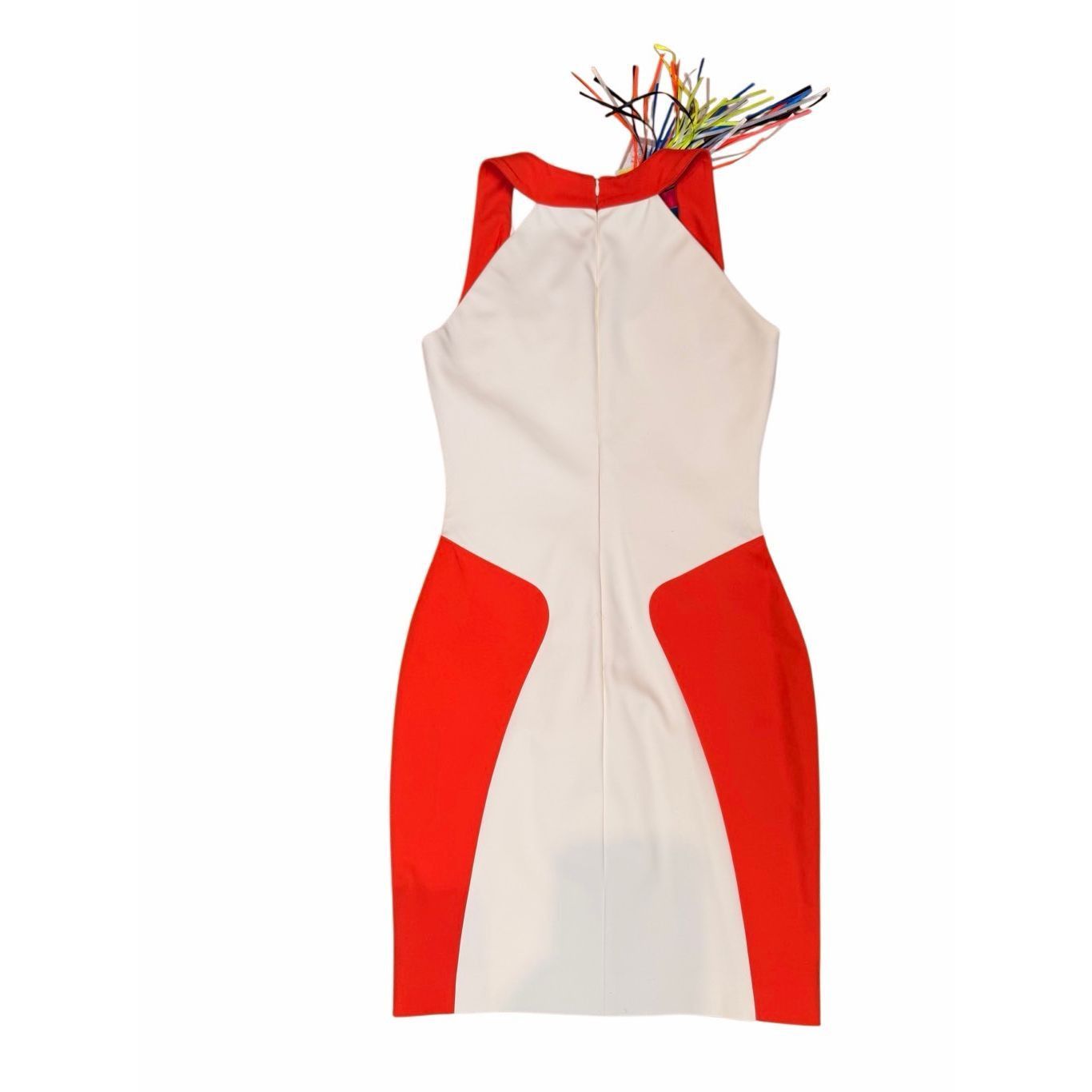 MSGM NWT MSGM Colorblock Bodycon Dress White Orange Sleeveless Italy 4 / 6 (068) Size M / US 6-8 / IT 42-44 - 14 Thumbnail
