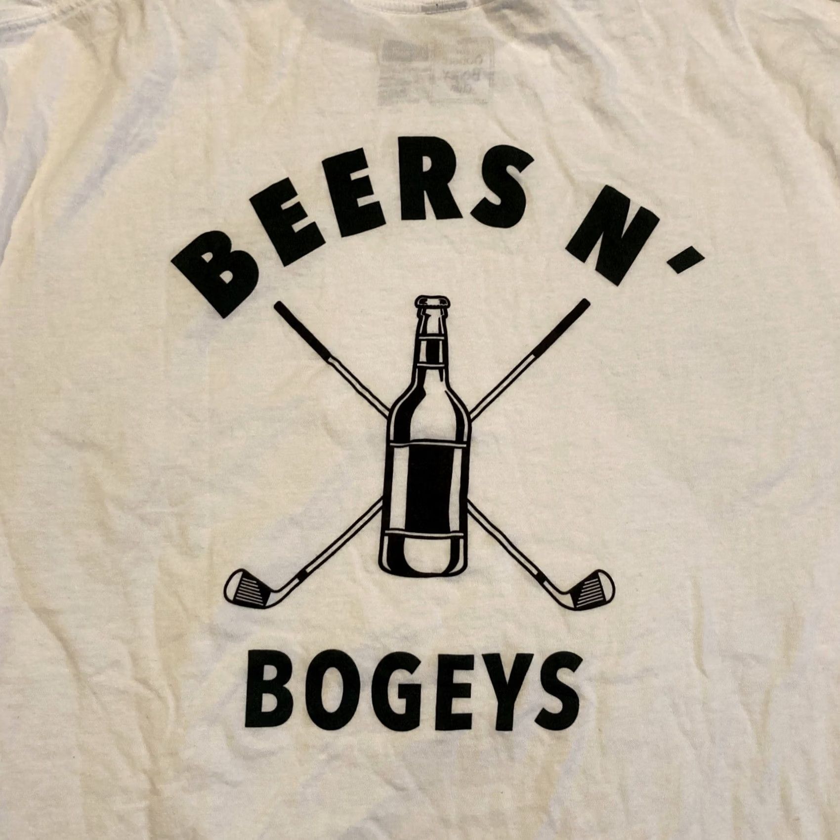X-LARGE THE DOUBLE BOGIE CLUB BEERS N' BOGEYS T SHIRT DOUBLE SIDED LARGE AWESOME Size US L / EU 52-54 / 3 - 5 Thumbnail