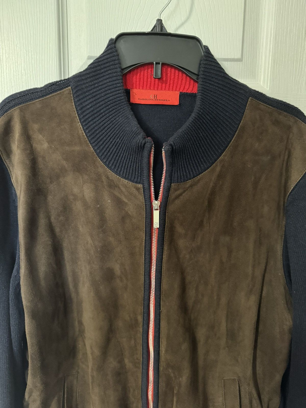 Carolina Herrera Carolina Herrera Suede And Cotton Jacket Size US L / EU 52-54 / 3 - 2 Thumbnail