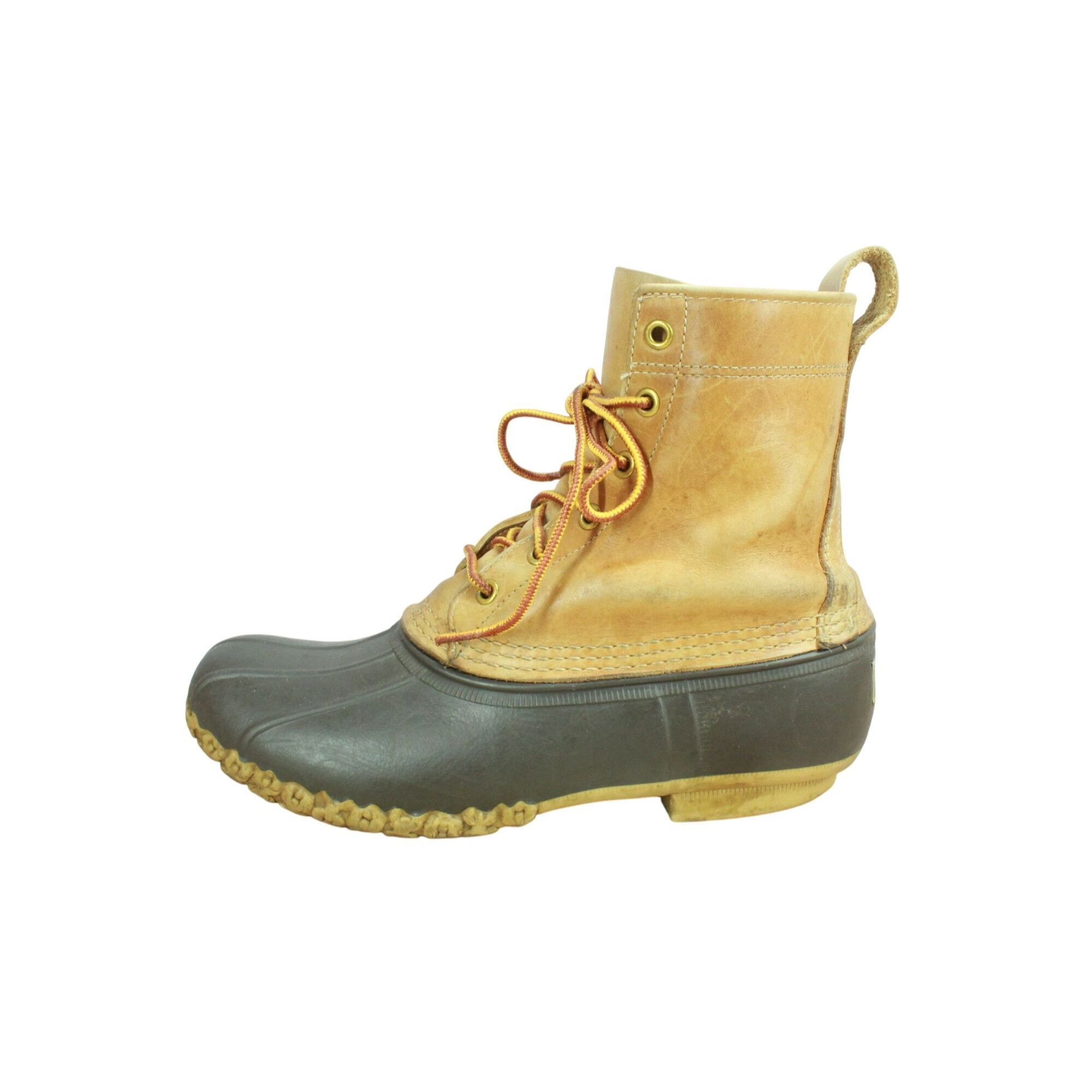 L.L. Bean LL Bean Women's Lace Up Brown Leather Ankle Duck Boots Unlin Size US 9 / IT 39 - 1 Thumbnail