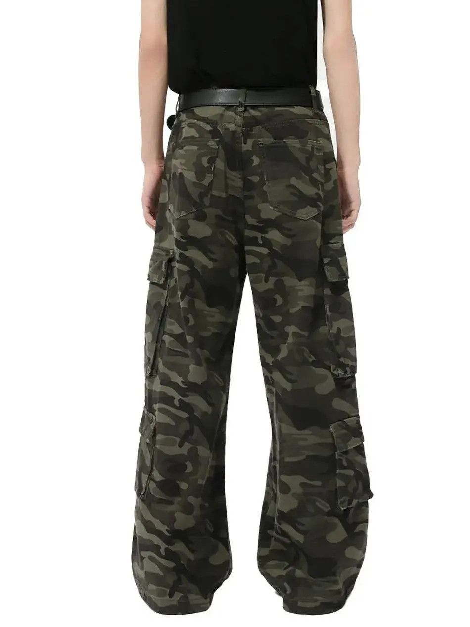 Japanese Brand Retro camouflage straight pocket jeans Size US 32 / EU 48 - 2 Thumbnail