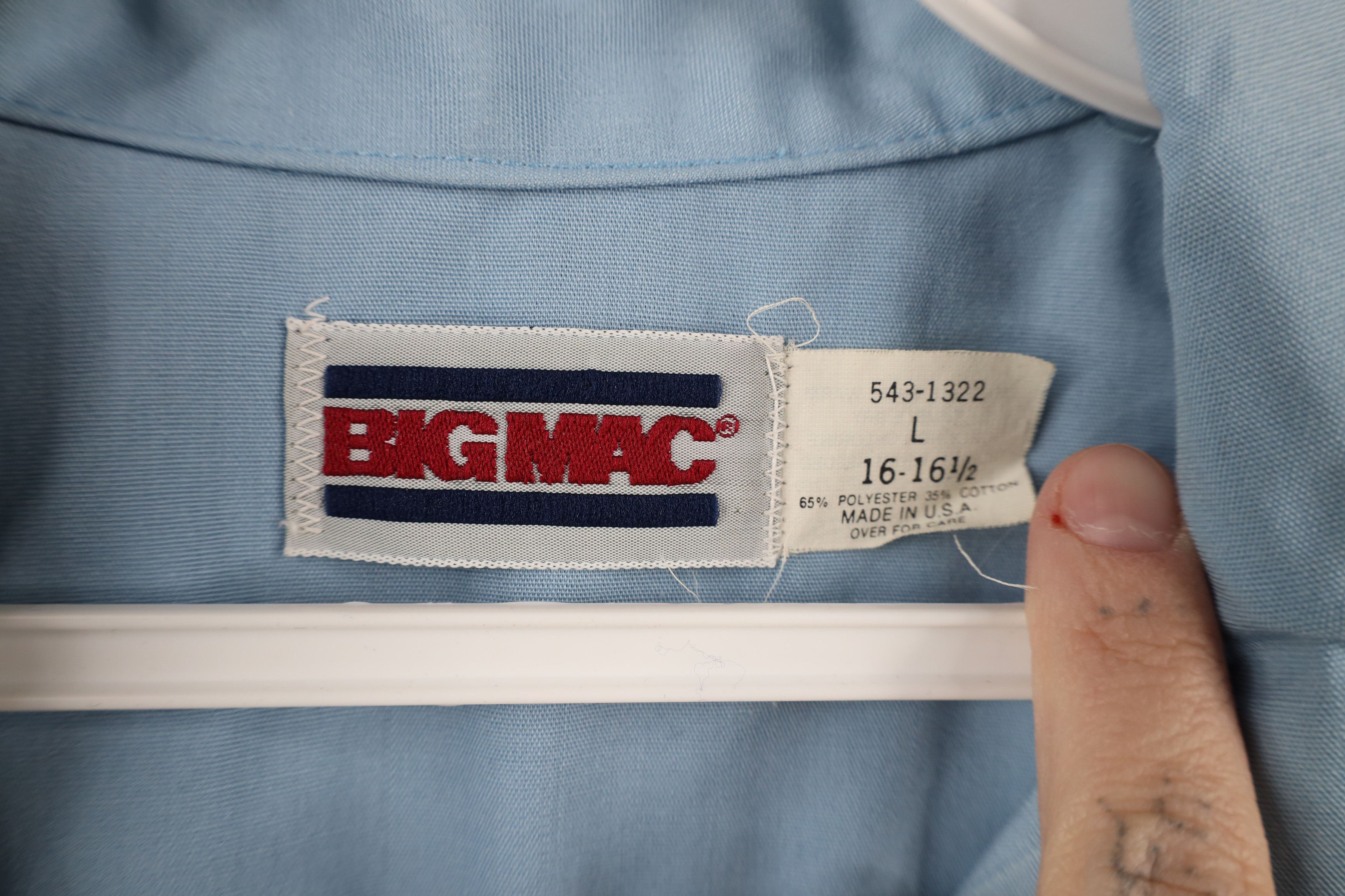 Big Mac × Vintage Vintage 70s Big Mac Workwear Mechanic Short Sleeve Shirt USA Size US L / EU 52-54 / 3 - 8 Thumbnail