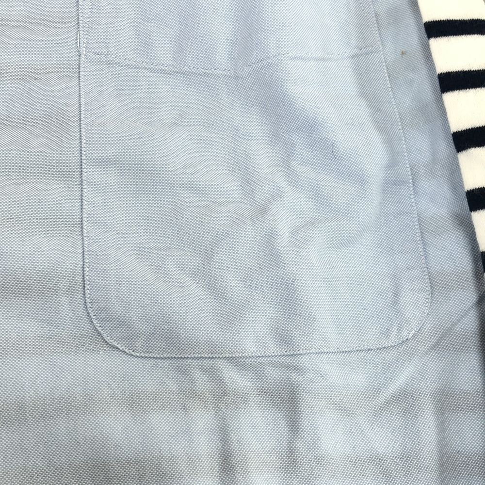 Comme des Garcons Shirt cotton long sleeves docking layered striped Blue Size US XS / EU 42 / 0 - 3 Thumbnail
