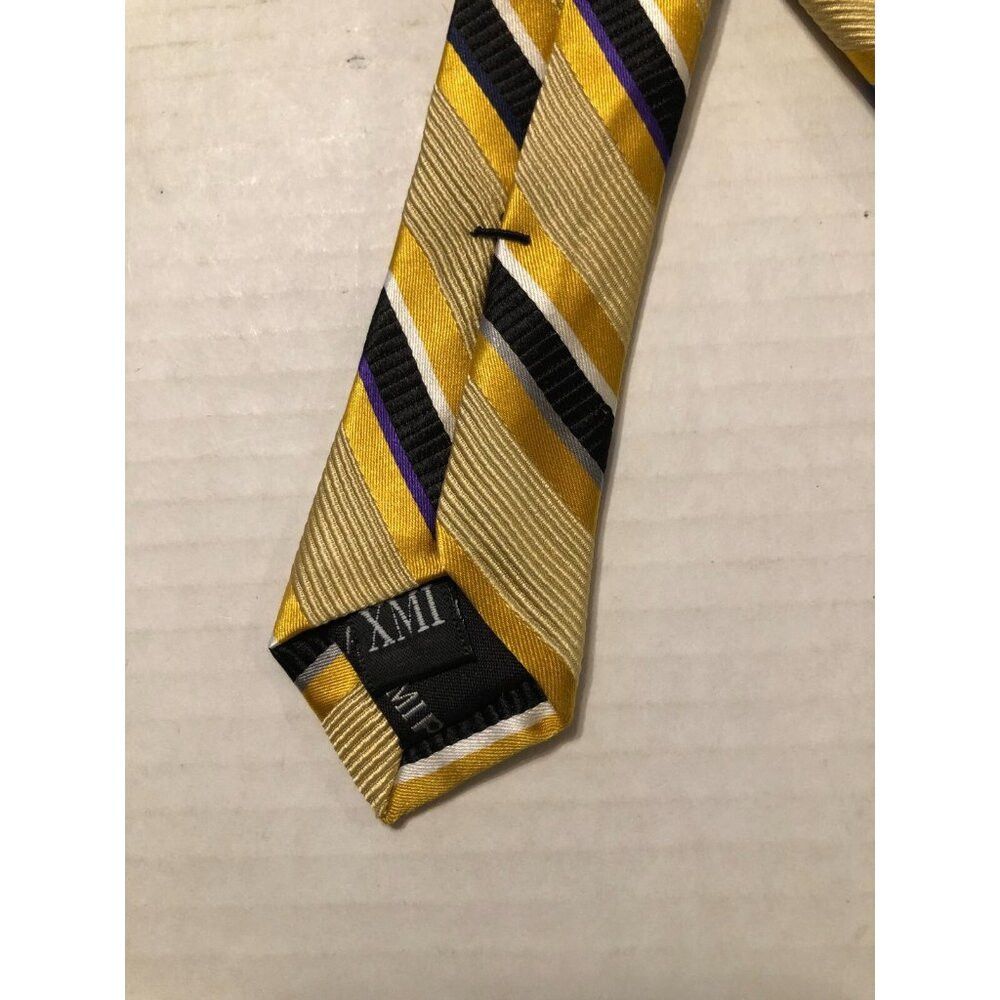 XMI Platinum xmi platinum men's new yellow tie 3 1/2" X 60" Size ONE SIZE - 4 Thumbnail