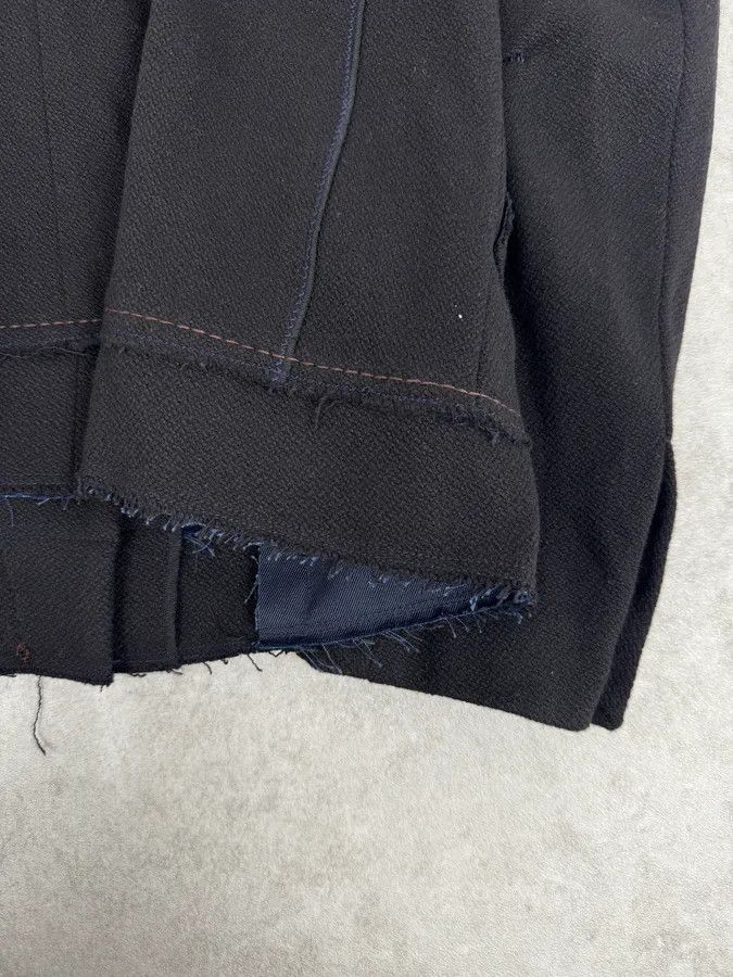 Marithe + Francois Girbaud 2000s Marithé + François Girbaud Asymmetrical Buttoned Black Officer Jacket Size S / US 4 / IT 40 - 10 Thumbnail