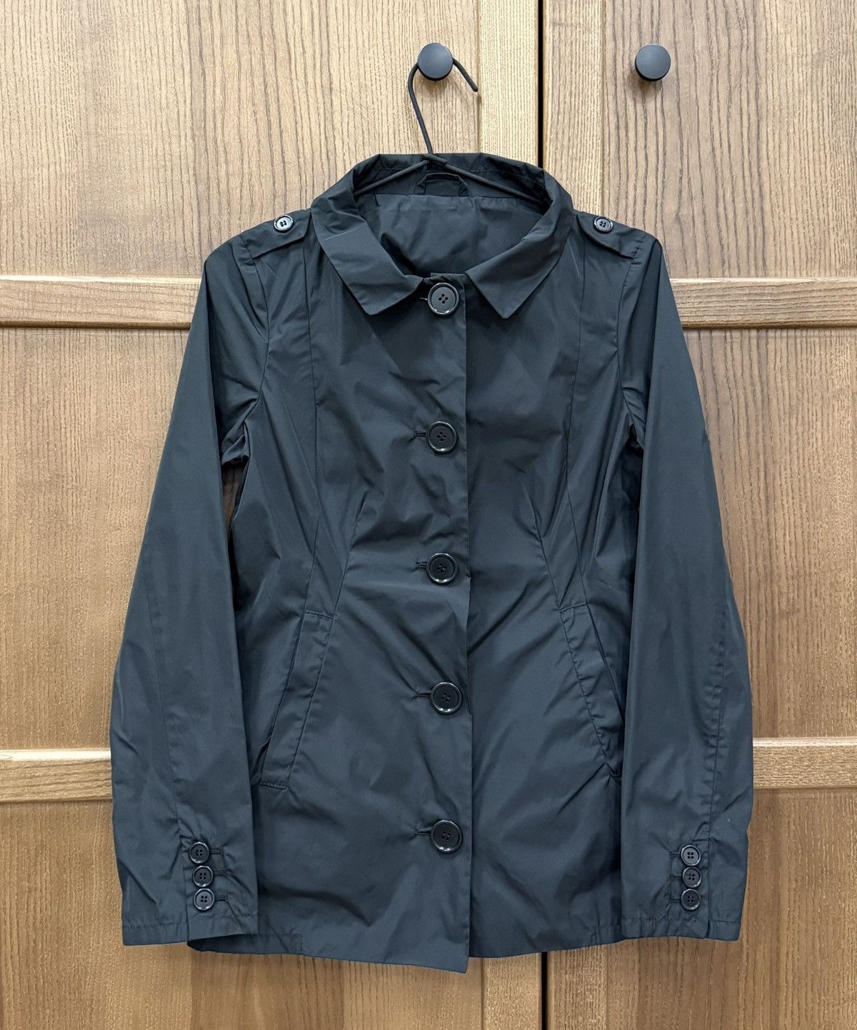 Aspesi Aspesi Black Nylon Light Trench Jacket Size S / US 4 / IT 40 - 1 Thumbnail
