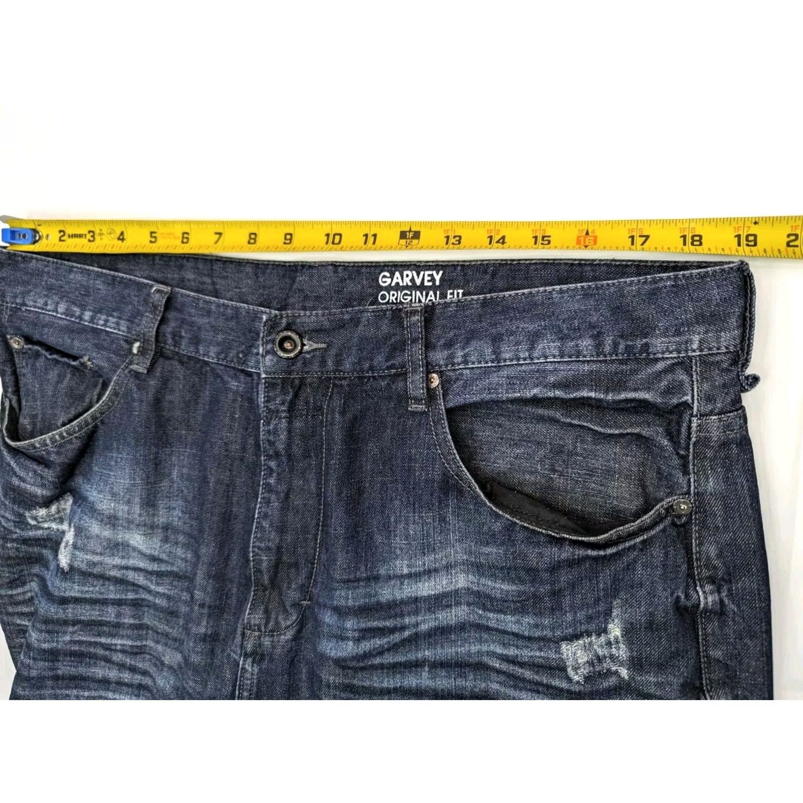 Sean John Sean John Garvey Original Fit Jeans 36x30 38x30 Dark Wash Denim 5-Pocket Relaxed Men Baggy Streetwear Hip Hop Y2K Logo Vintage- none Size US 38 / EU 54 - 4 Thumbnail