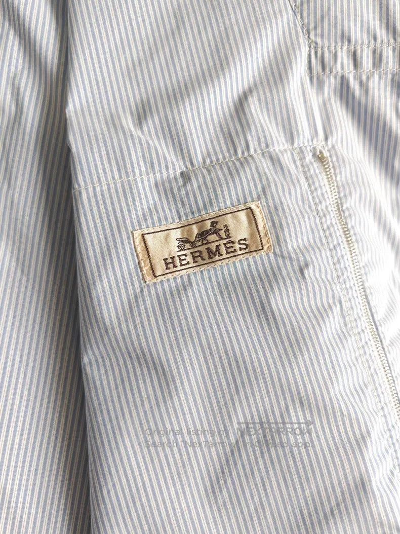 Hermes Hermes Men's jacket, light blue striped, 45% cotton + 55% Size US M / EU 48-50 / 2 - 4 Thumbnail
