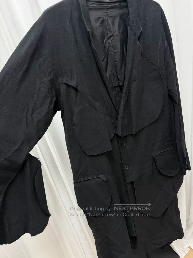 Yohji Yamamoto YOHJI YAMAMOTO Linen Blended Circle Patchwork Destroyed Co Size US XL / EU 56 / 4 - 4 Thumbnail