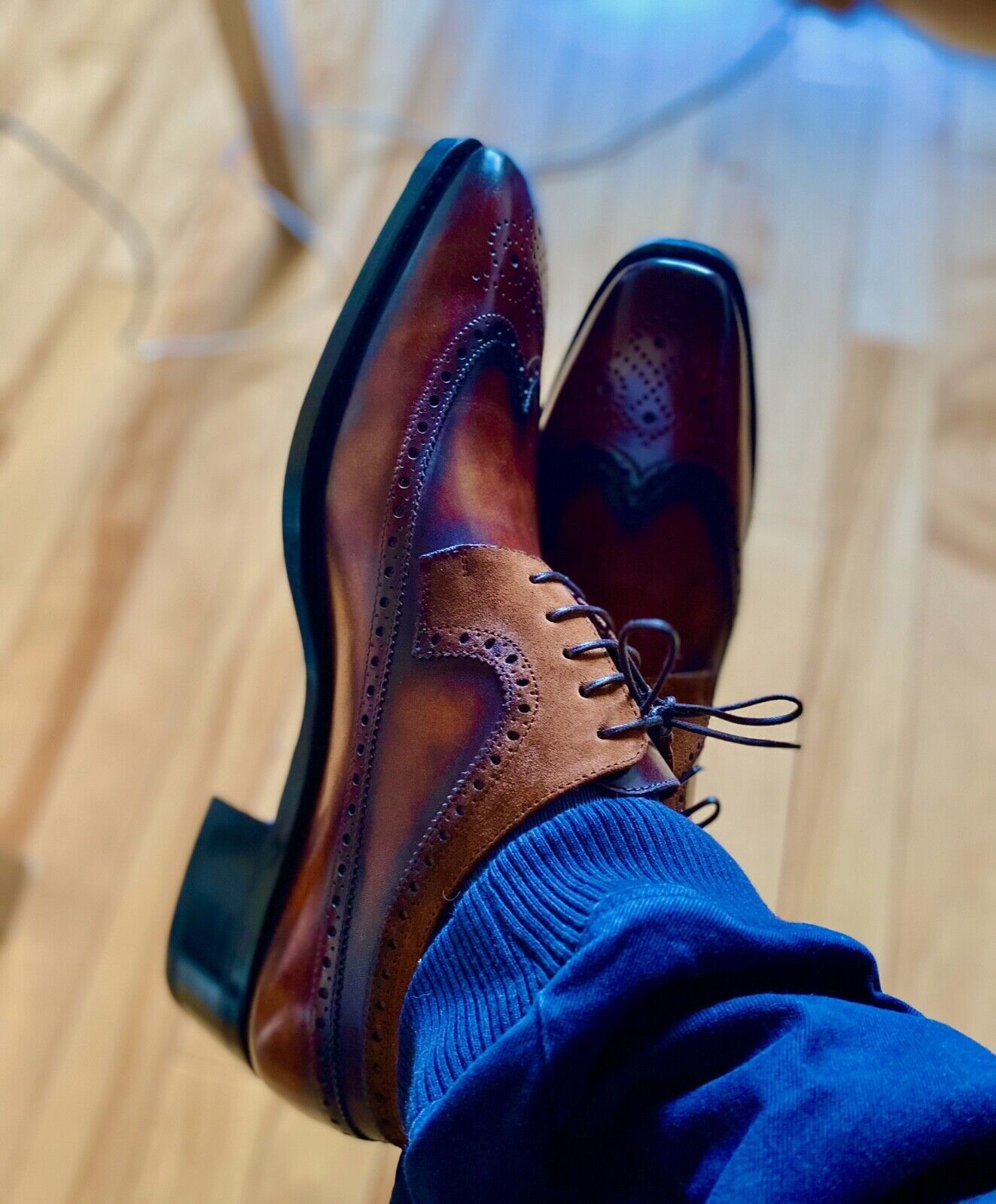 Enzo Bonafe Maison Koly Opulence Prestige oxfords suede patina Size US 11.5 / EU 44-45 - 2 Thumbnail
