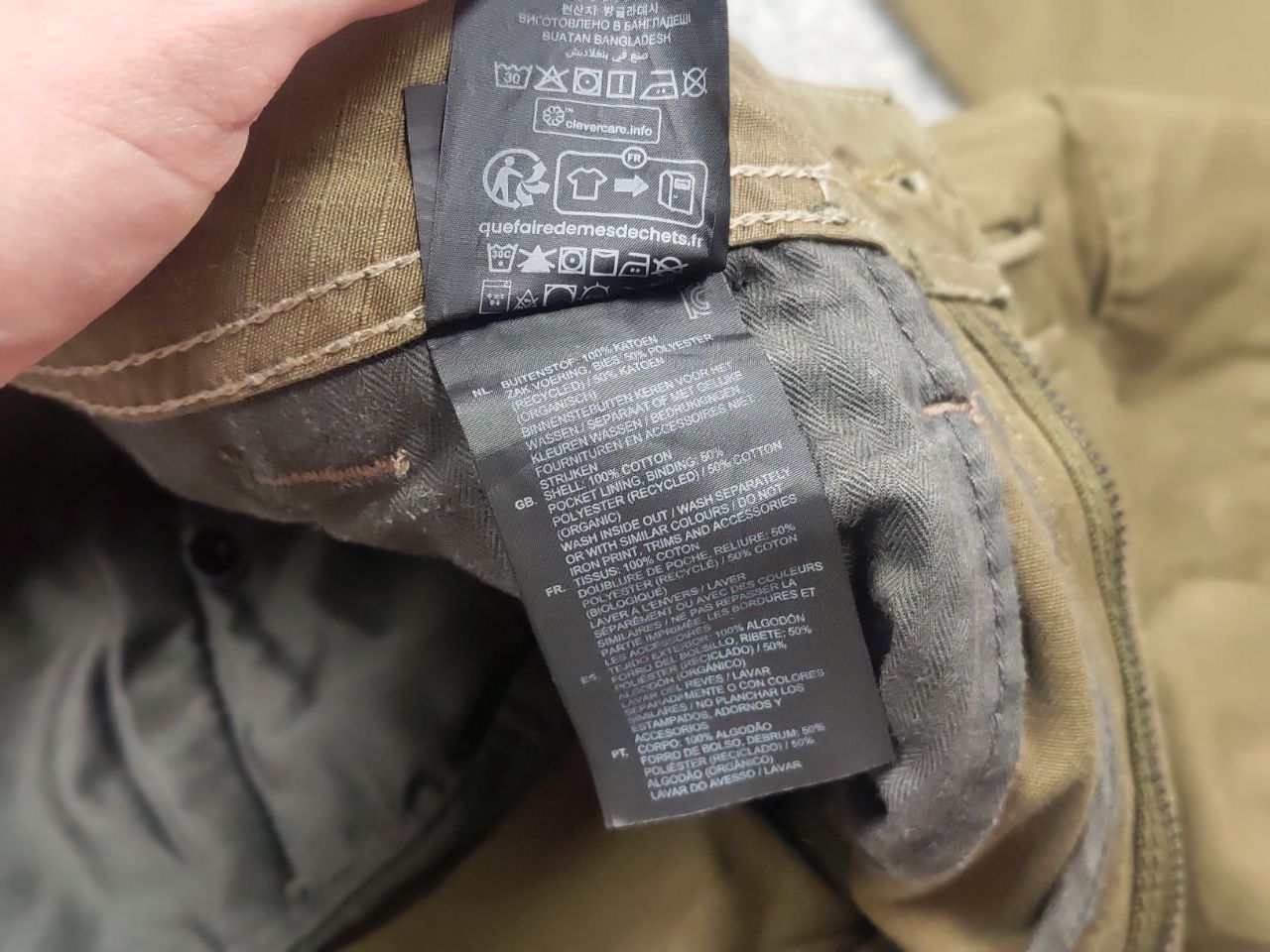 G-Star G Star Raw Renato Straight Military green Canvas Cargo Pants Size US 34 / EU 50 - 19 Thumbnail