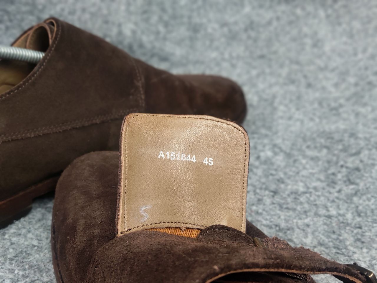 Vintage Gordon Bros Design Brown suede monk shoes with two straps Size US 12 / EU 45 - 21 Thumbnail