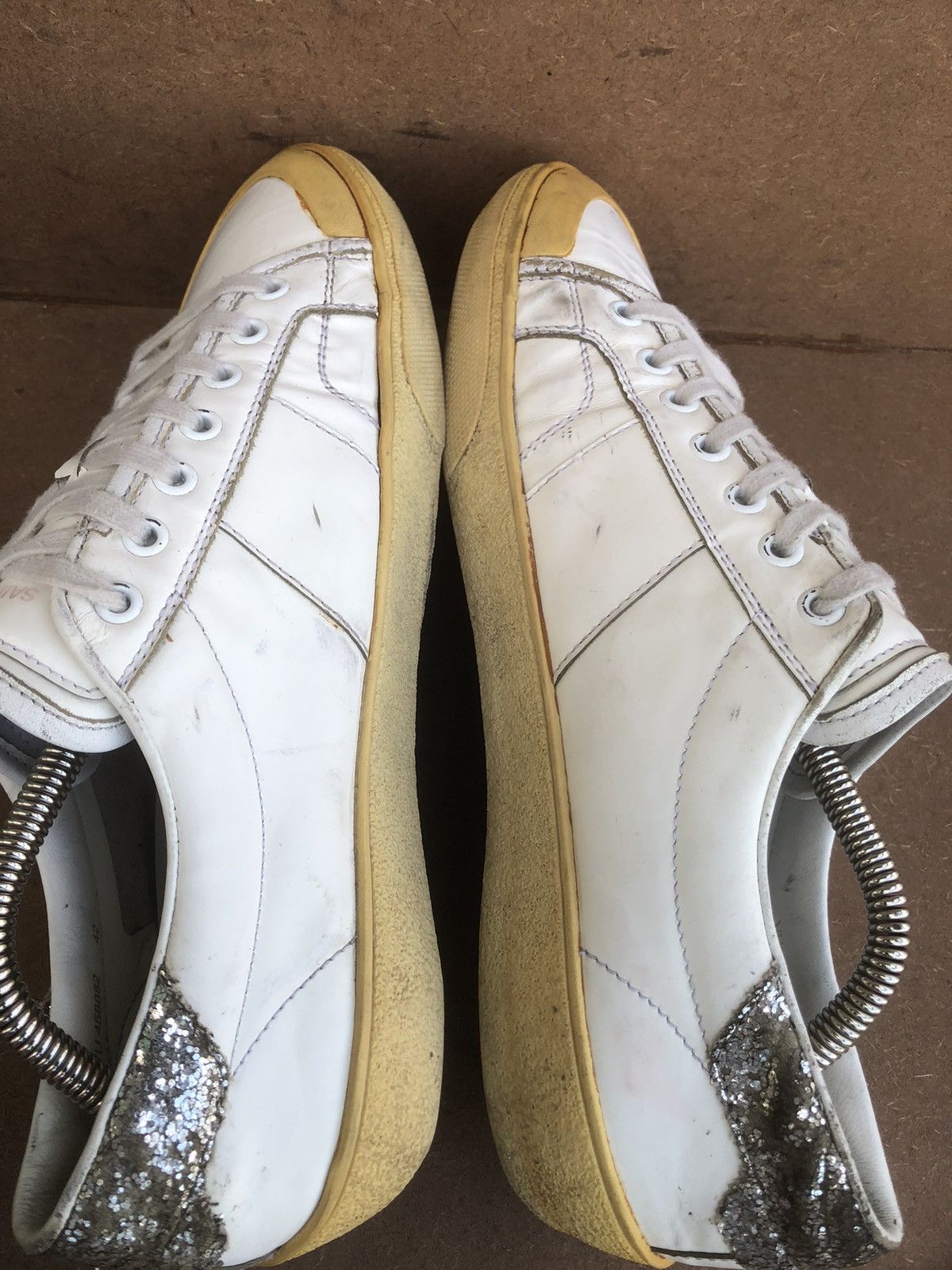 Saint Laurent Paris Saint Laurent White Leather Sneakers Size 42 Size US 8 / EU 41 - 21 Thumbnail
