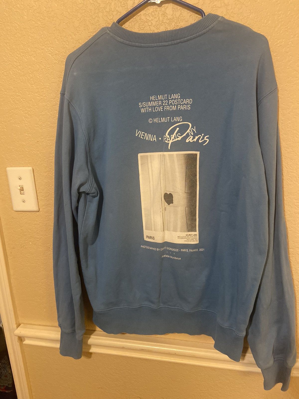 Designer × Helmut Lang Helmut Lang Summer 22 Paris Postcard Crewneck Sweater Size US S / EU 44-46 / 1 - 4 Thumbnail
