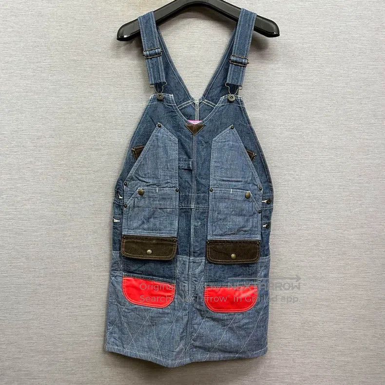 Junya Watanabe Junya Watanabe Contrast denim dungaree skirt Size M / US 6-8 / IT 42-44 - 1 Thumbnail
