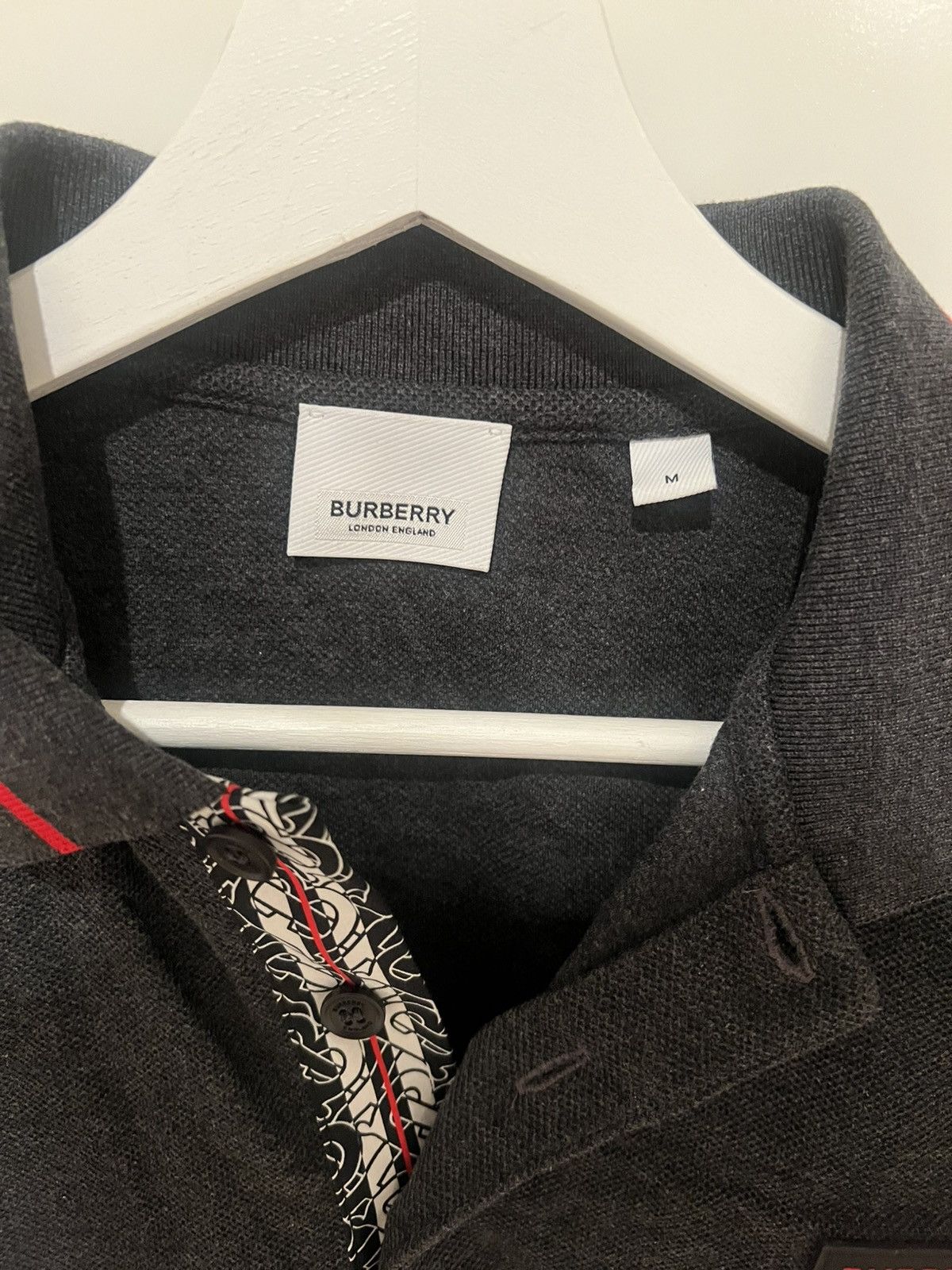 Burberry Burberry Grenford Polo Charcoal Grey Size US M / EU 48-50 / 2 - 4 Thumbnail