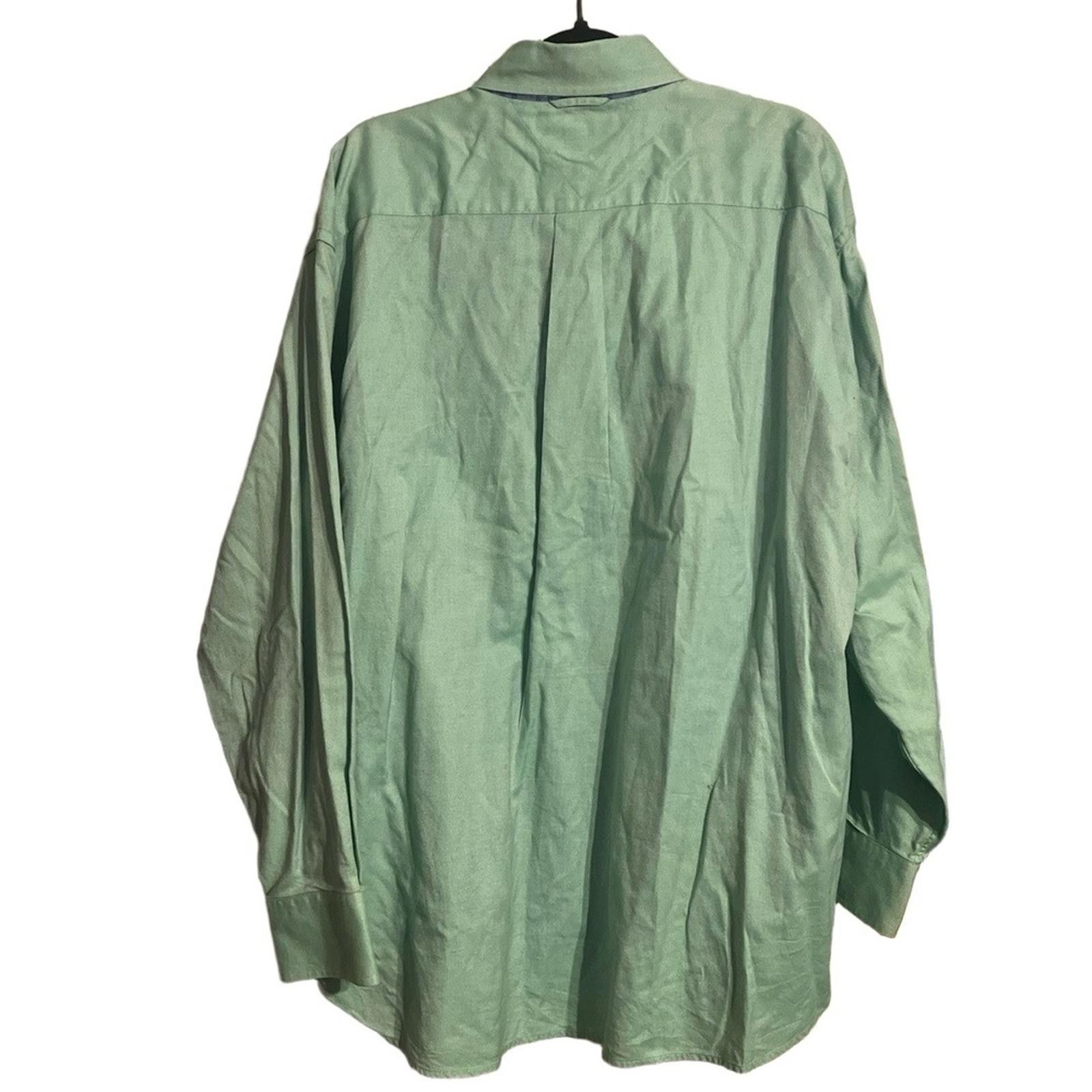 Tommy Hilfiger TOMMY HILFIGER Long Sleeve Shirt XL Green Pocket Cotton Size US XL / EU 56 / 4 - 3 Thumbnail