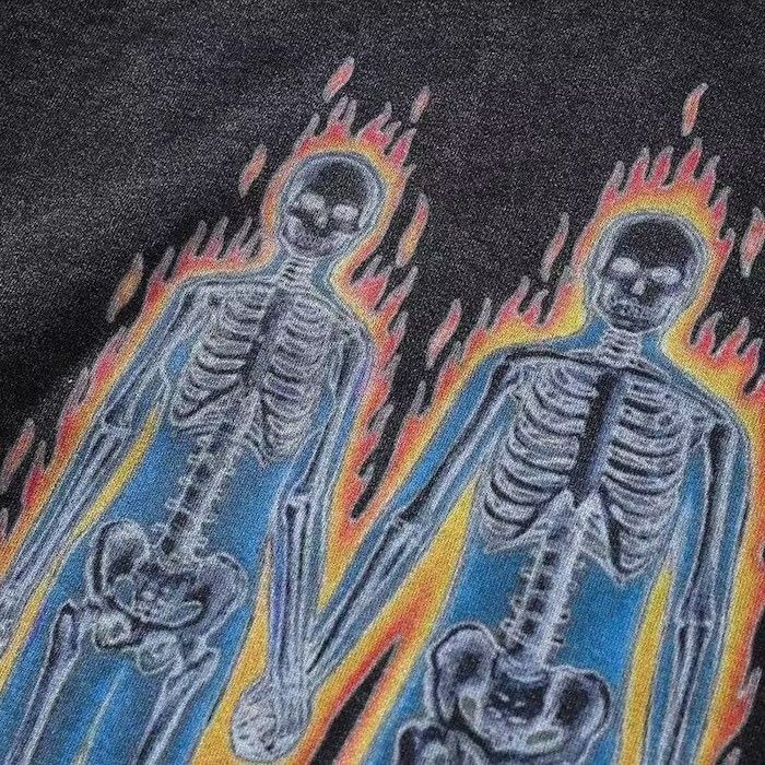 Japanese Brand × Vintage Washed Streetwear hoodie Skeleton Love Oversize Size US M / EU 48-50 / 2 - 2 Thumbnail