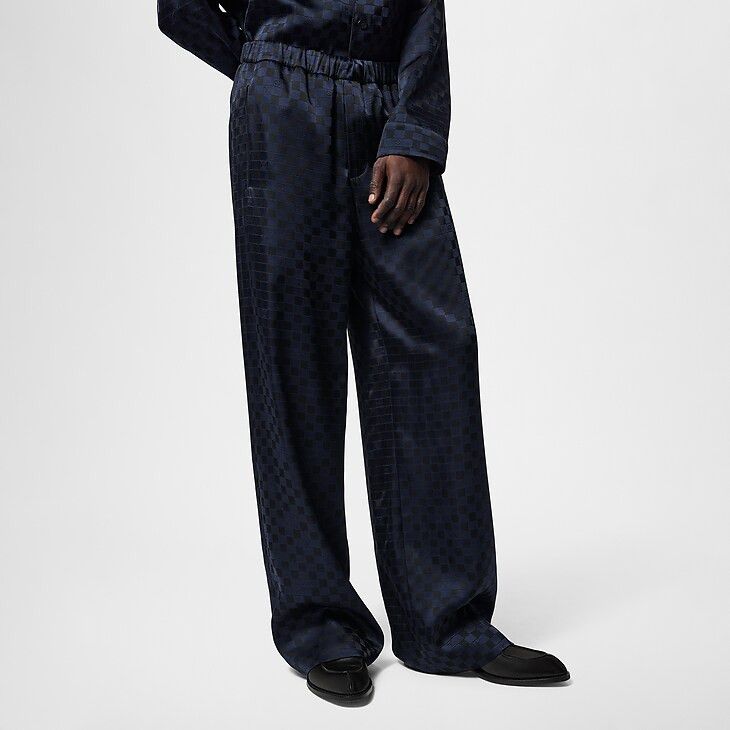 Louis Vuitton Silk Blend Evening Pyjama Trousers - 52 L Size 52L - 2 Thumbnail