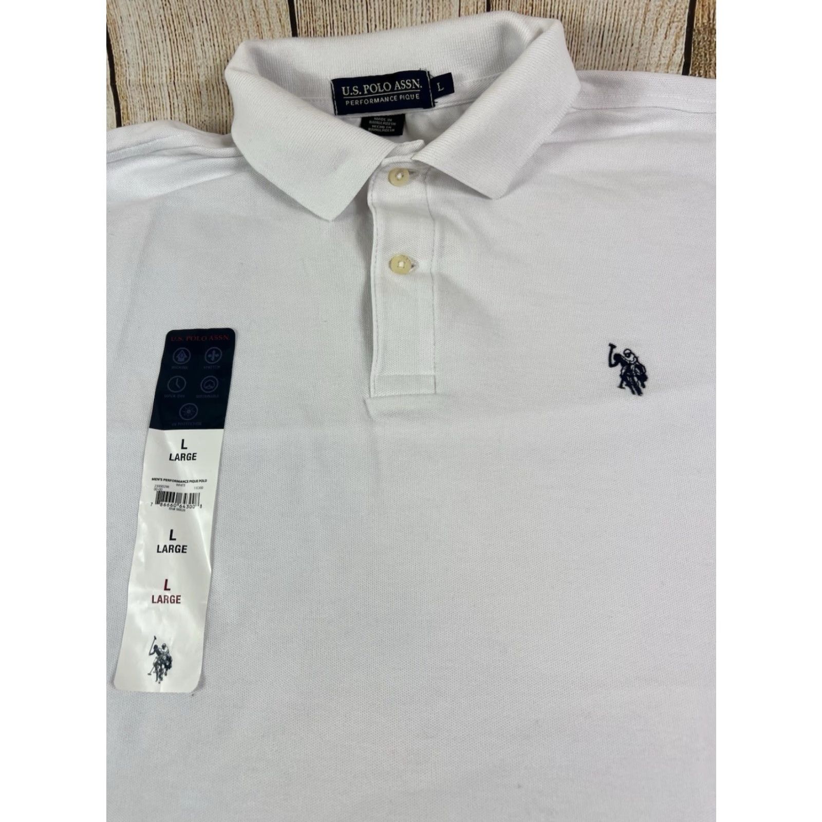 U.S. Polo Assn. US Polo Assn Mens Polo Shirt Size Large Embroidered Logo White Size US L / EU 52-54 / 3 - 6 Thumbnail