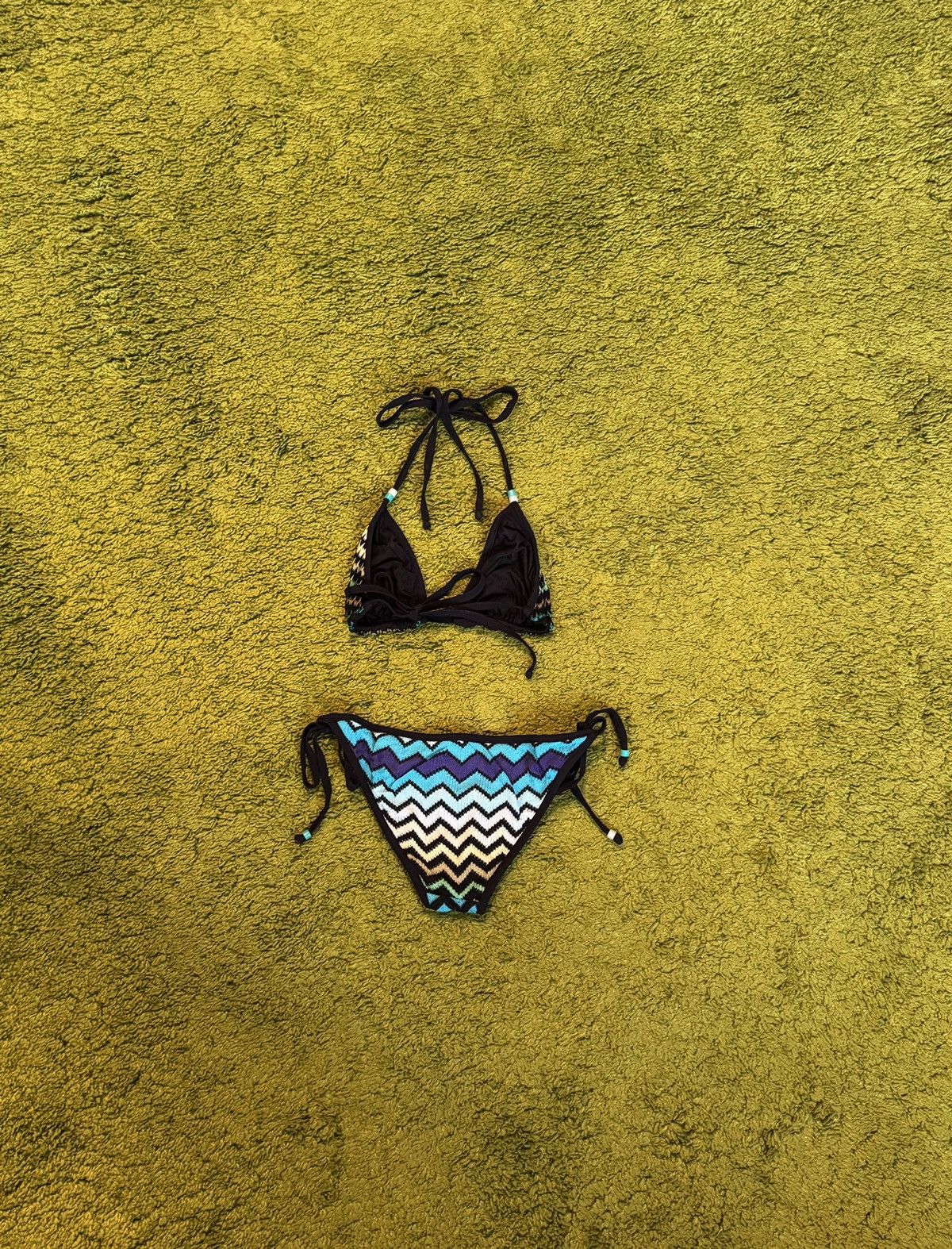 Missoni Missoni coloured zig zag pattern bikini set panties + bra Size ONE SIZE - 2 Thumbnail
